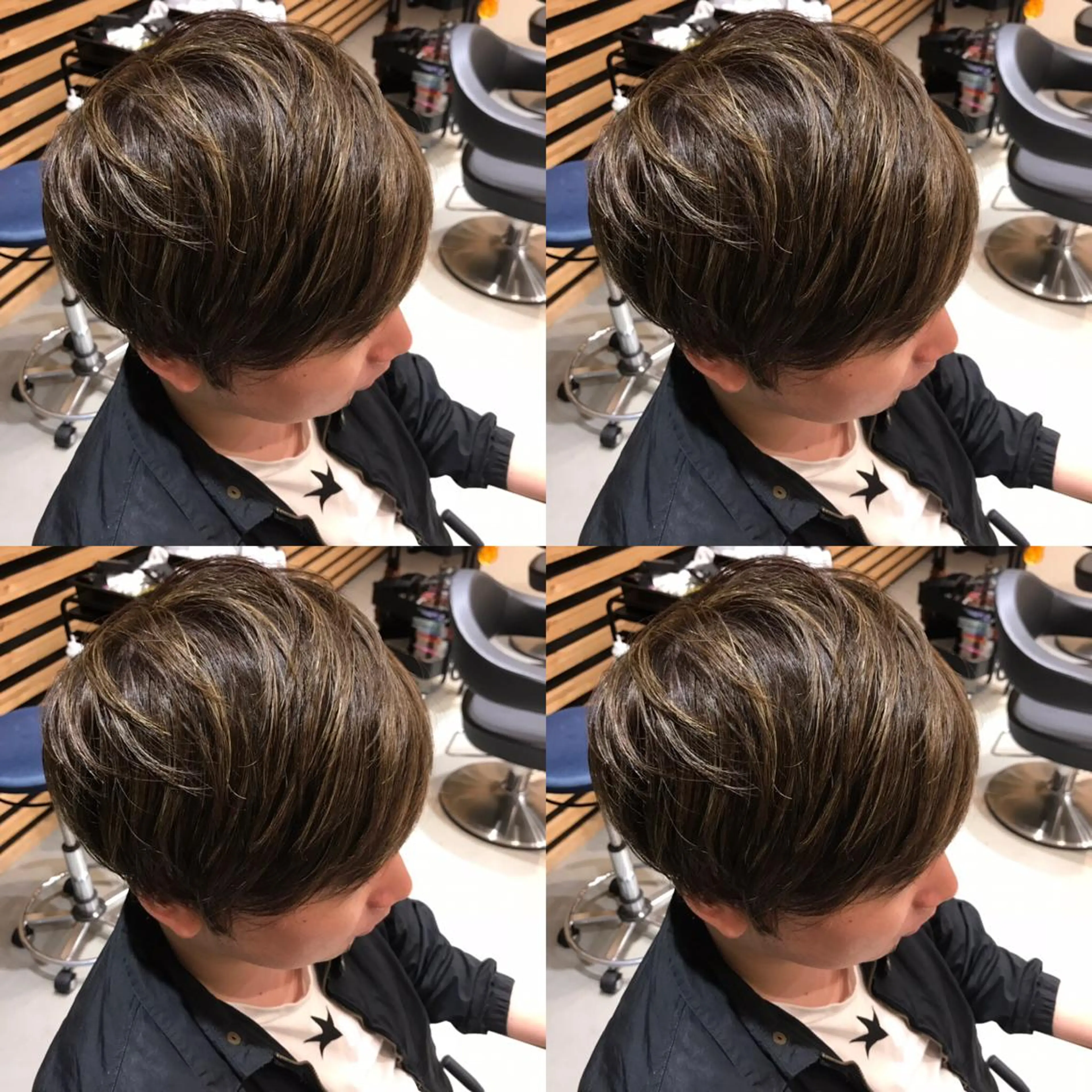 ショート カラー メンズ メンズハイライト ハイライトカラー ハイライト ヘアカラー 大久保 隆蔵のヘアスタイル