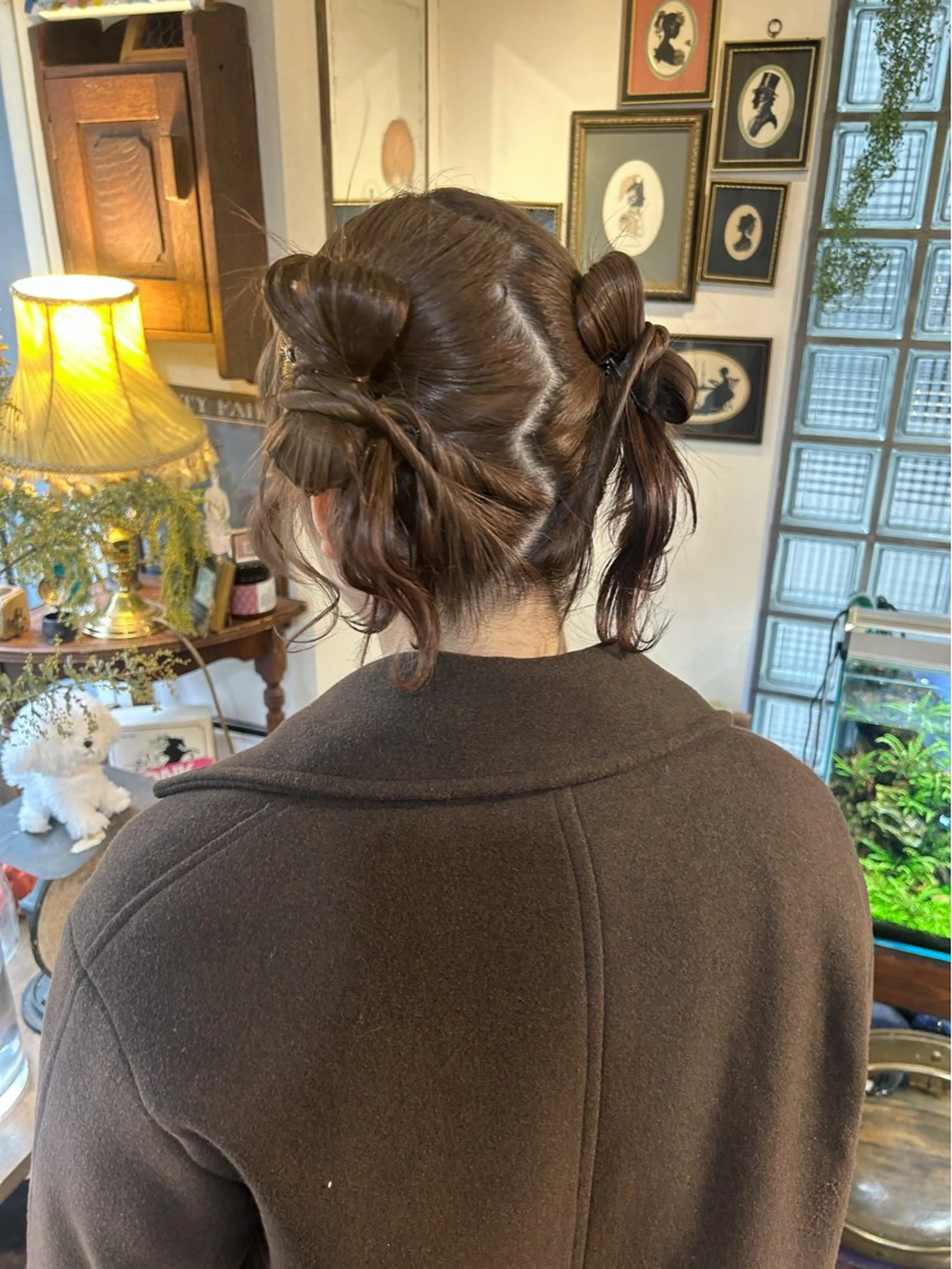 ミディアム ヘアアレンジ ヘアセット 清水千優/パーマ/透 明感カラー/メンズのヘアスタイル