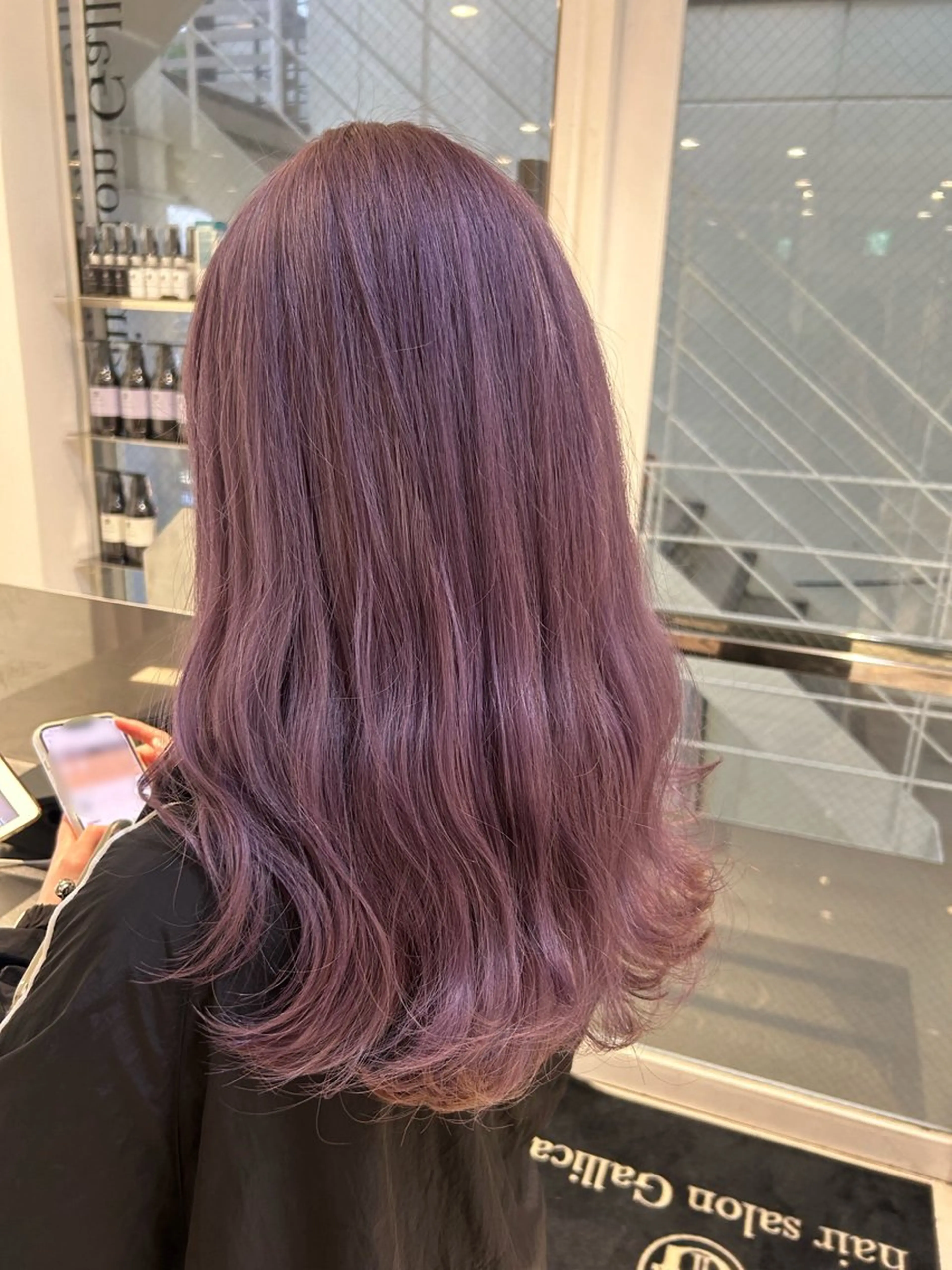 セミロング カラー ラベンダーカラー 《暖色/韓国hair 》🇰🇷桑原ユキネのヘアスタイル
