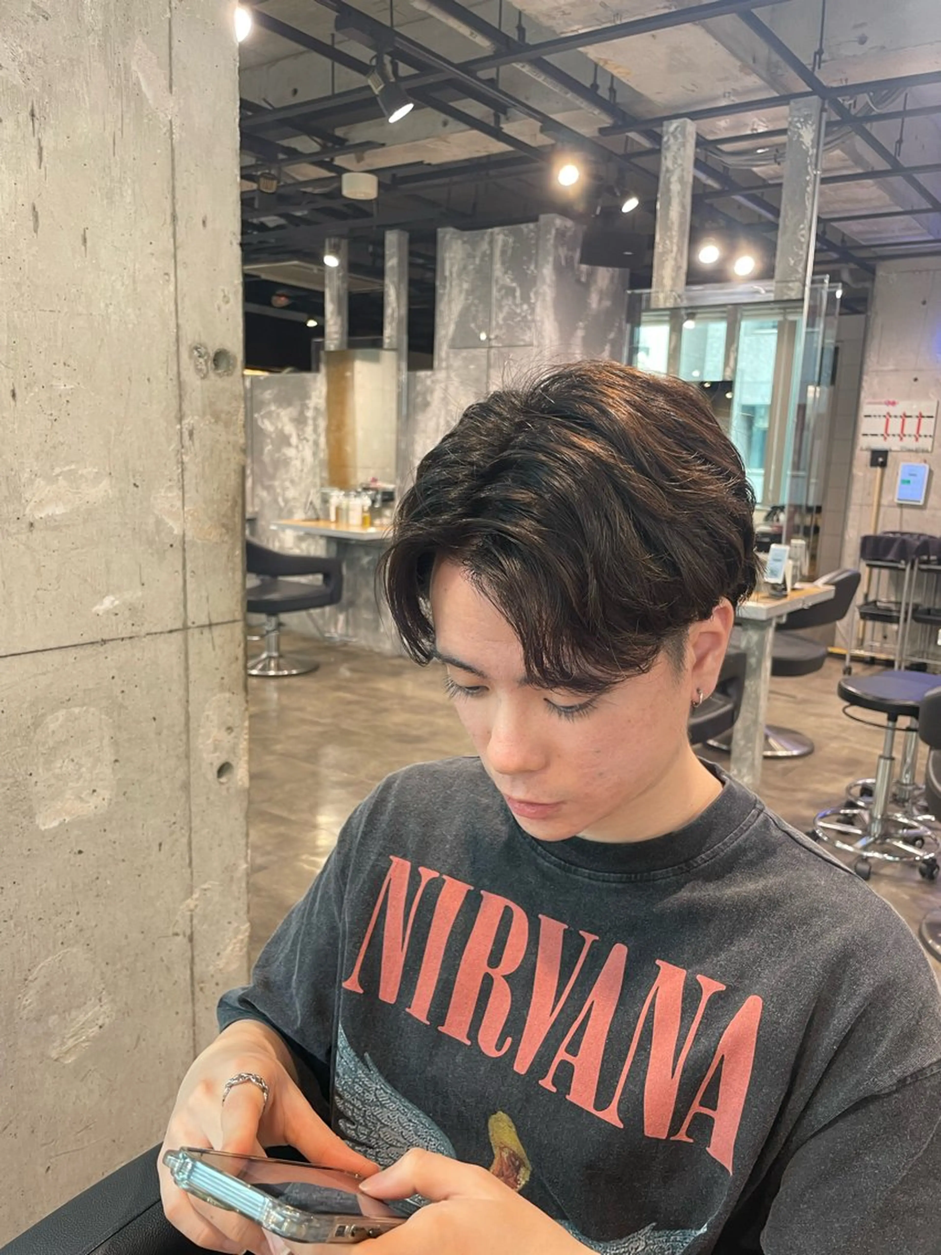 パーマ メンズ カット 縮毛矯正 トリートメント 艶髪/透明感🪽 DISCO🪽のヘアスタイル