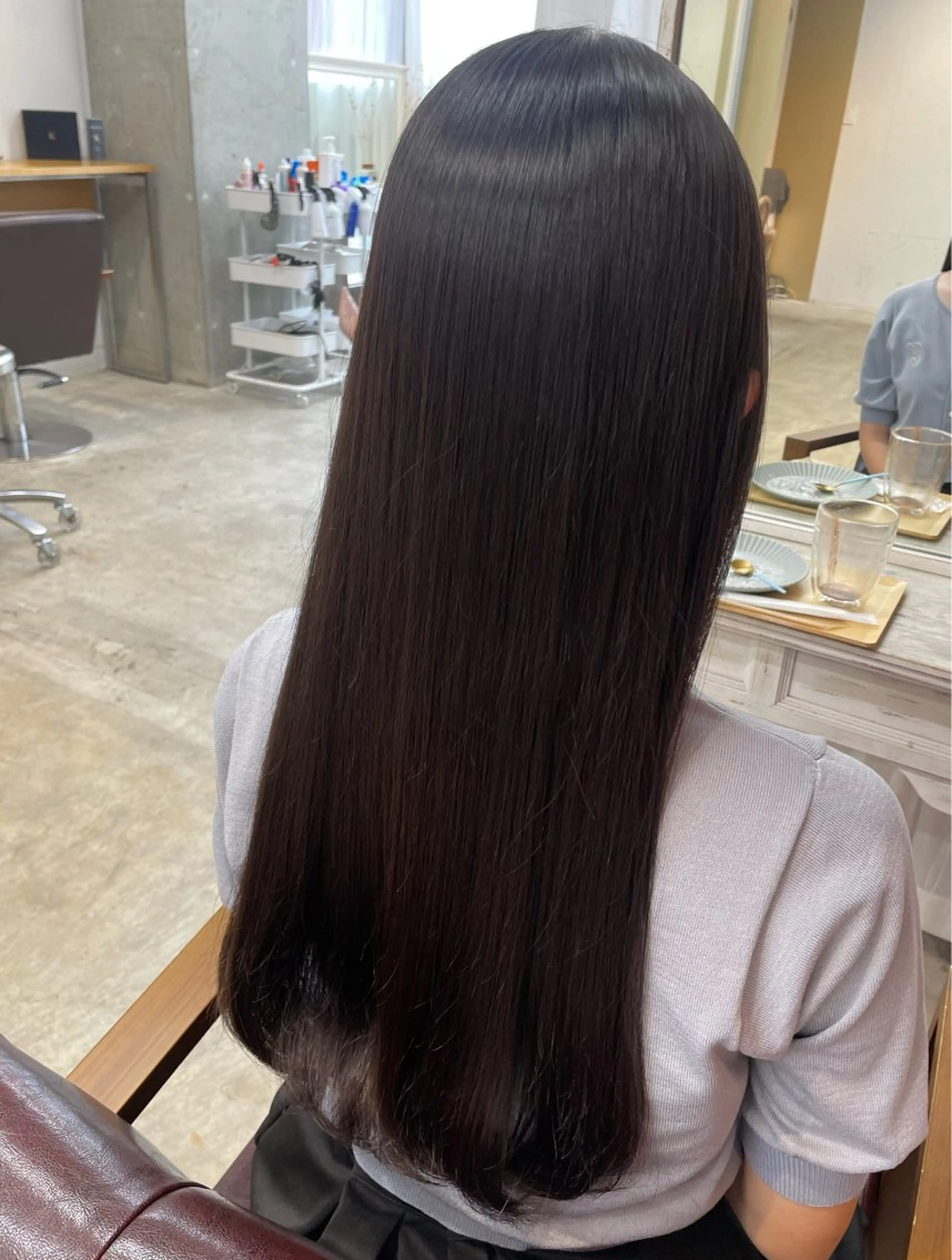 ロング レイヤーカット/ 縮毛矯正/ミサキ💐のヘアスタイル