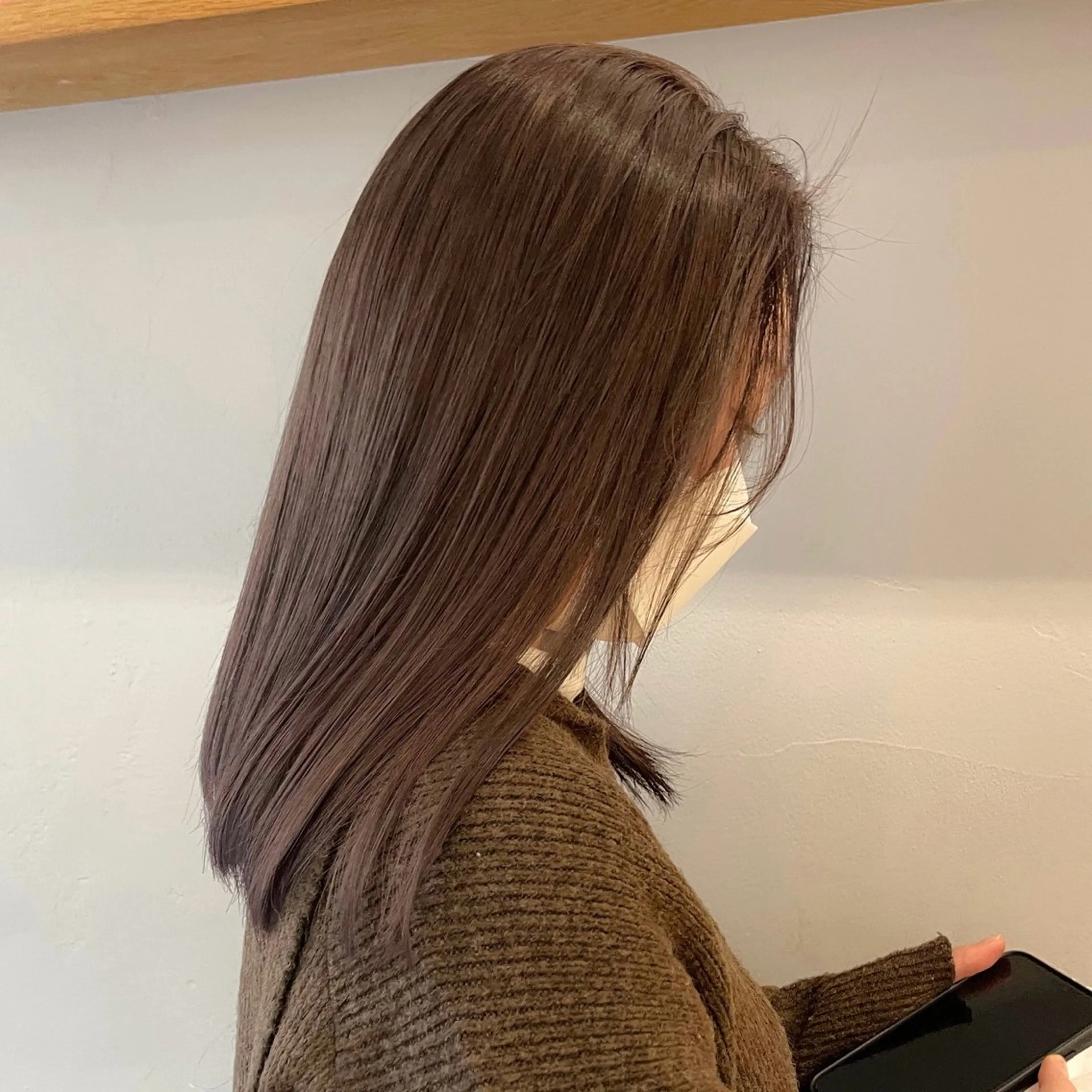 ミディアム カラー 艶カラー×似合わせ カットshihomiのヘアスタイル