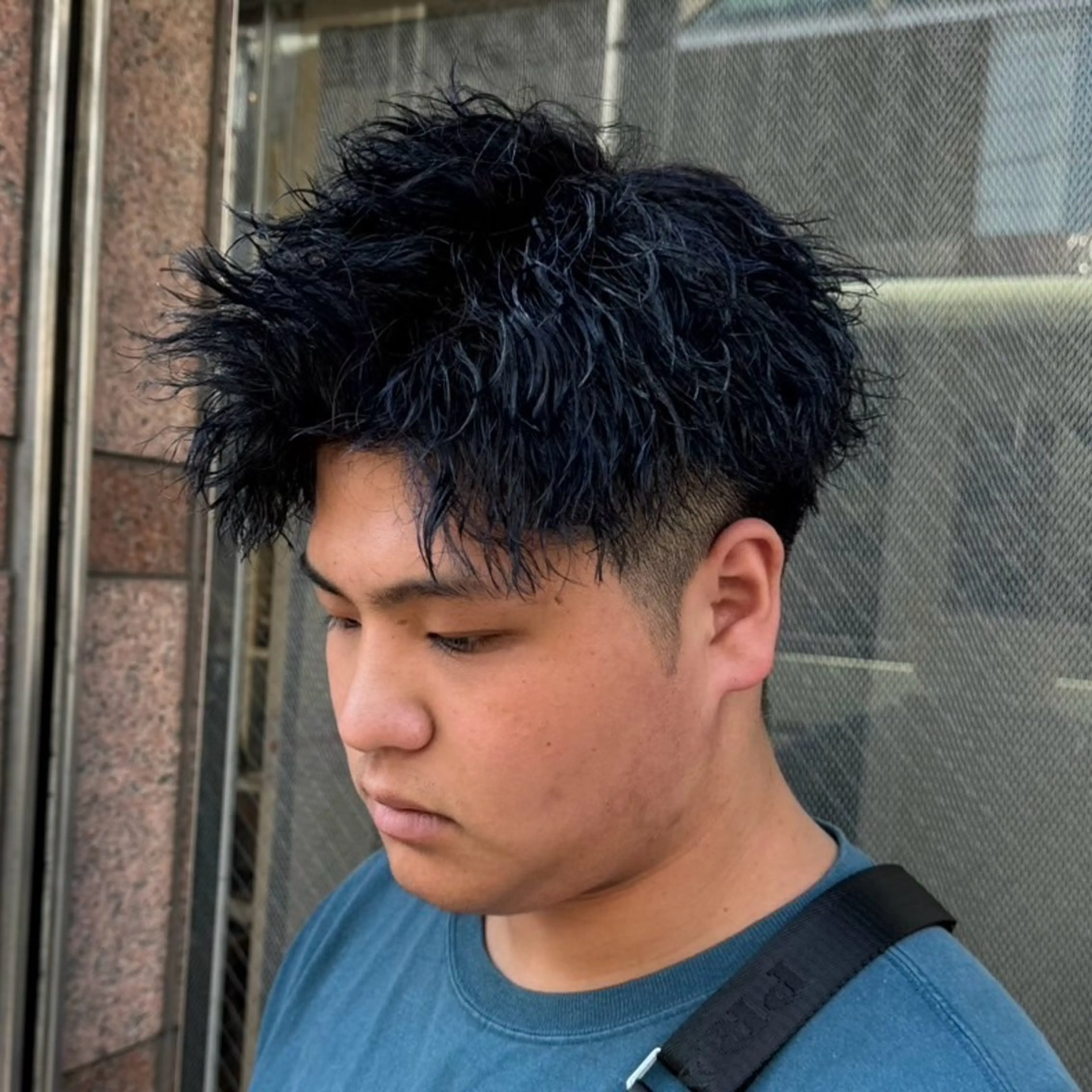 ショート パーマ ヘアアレンジ メンズ メンズパーマ カット パーマ 梅田/ツイスパ /短髪/田中崇奨のヘアスタイル