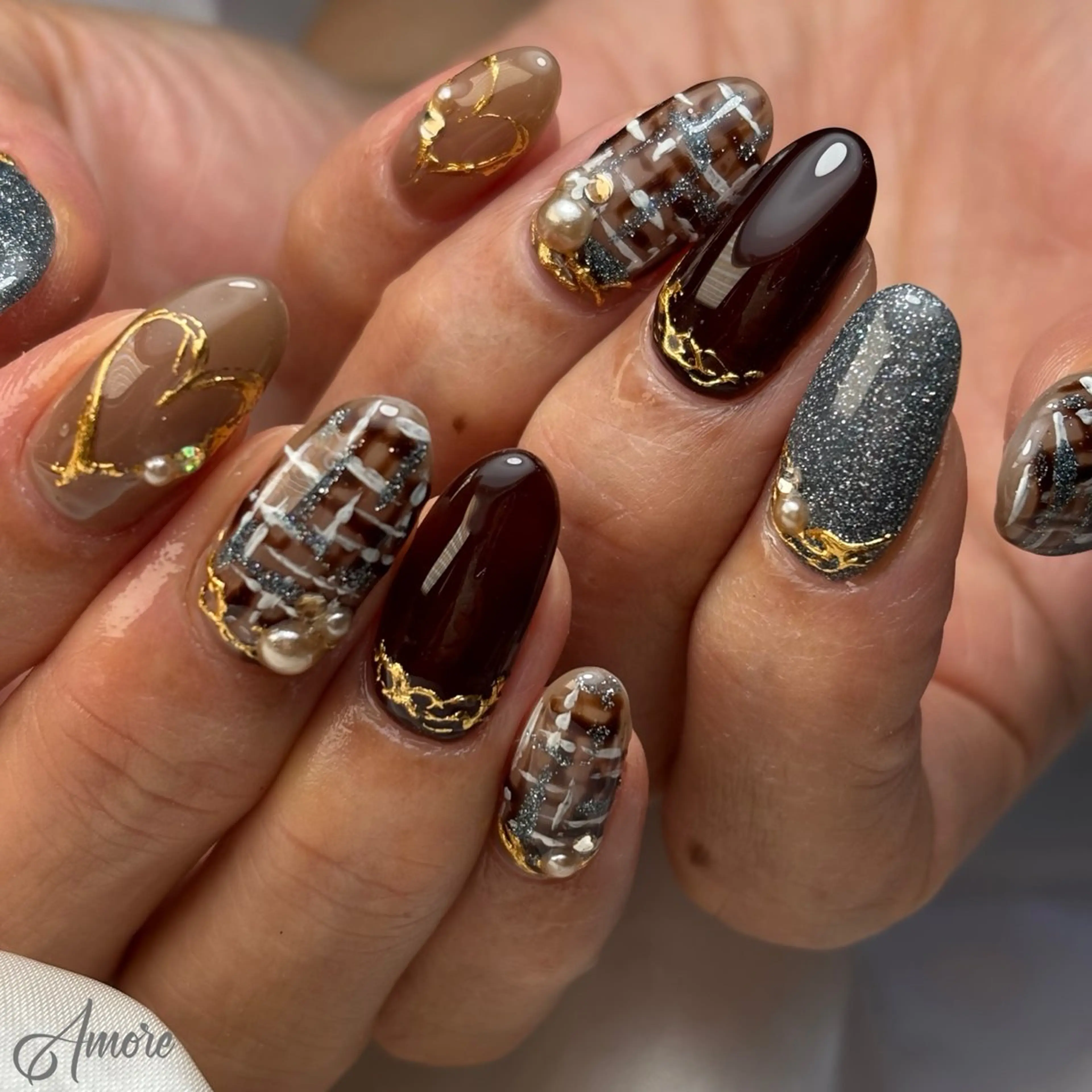 ネイル ジェルネイル キラキラネイル 韓国ネイル マグネットネイル パラジェル You kyehwaのネイルデザイン