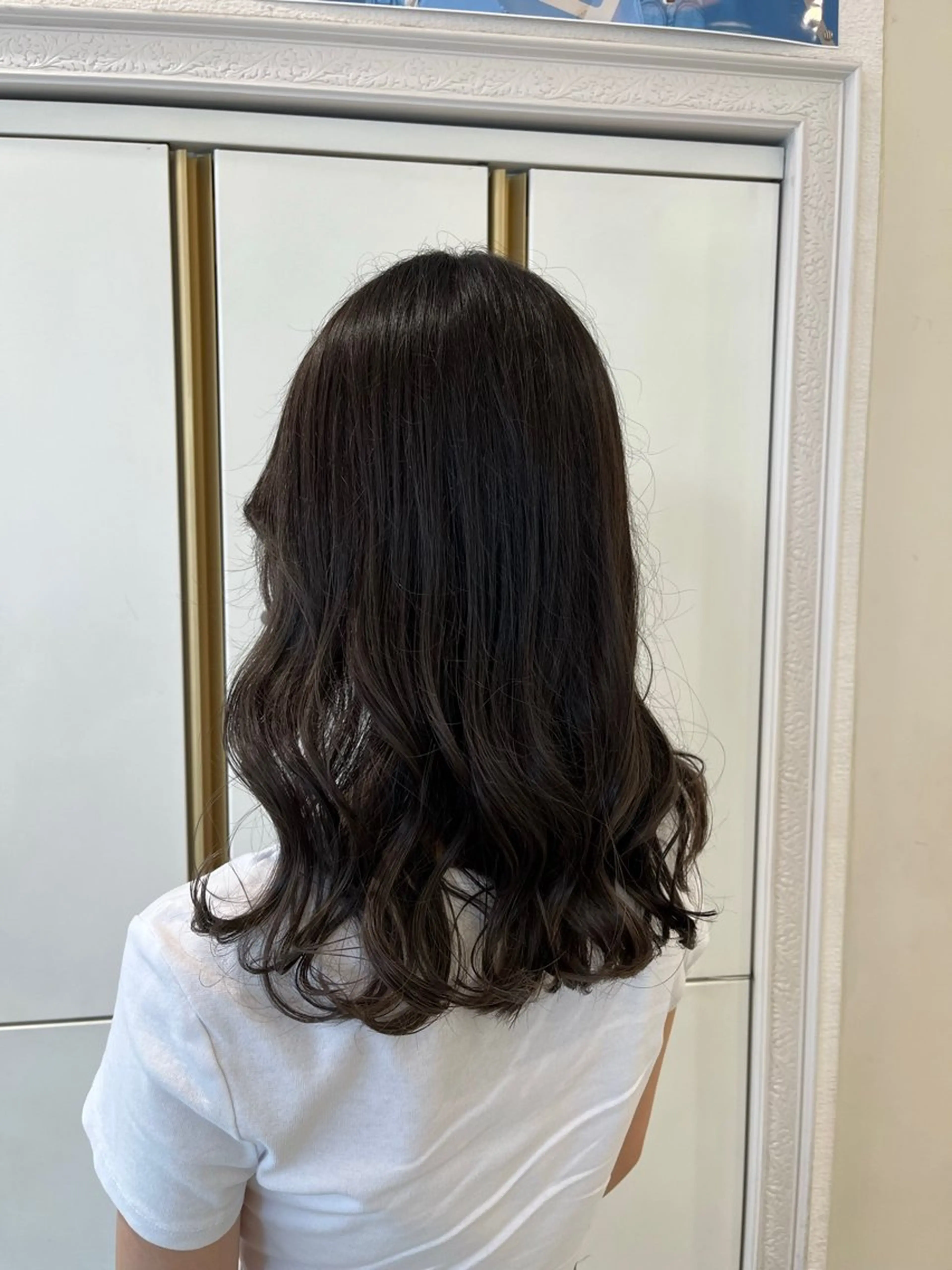 セミロング ヘアカラー バレイヤージュ/ヘア アレンジ/shionのヘアスタイル