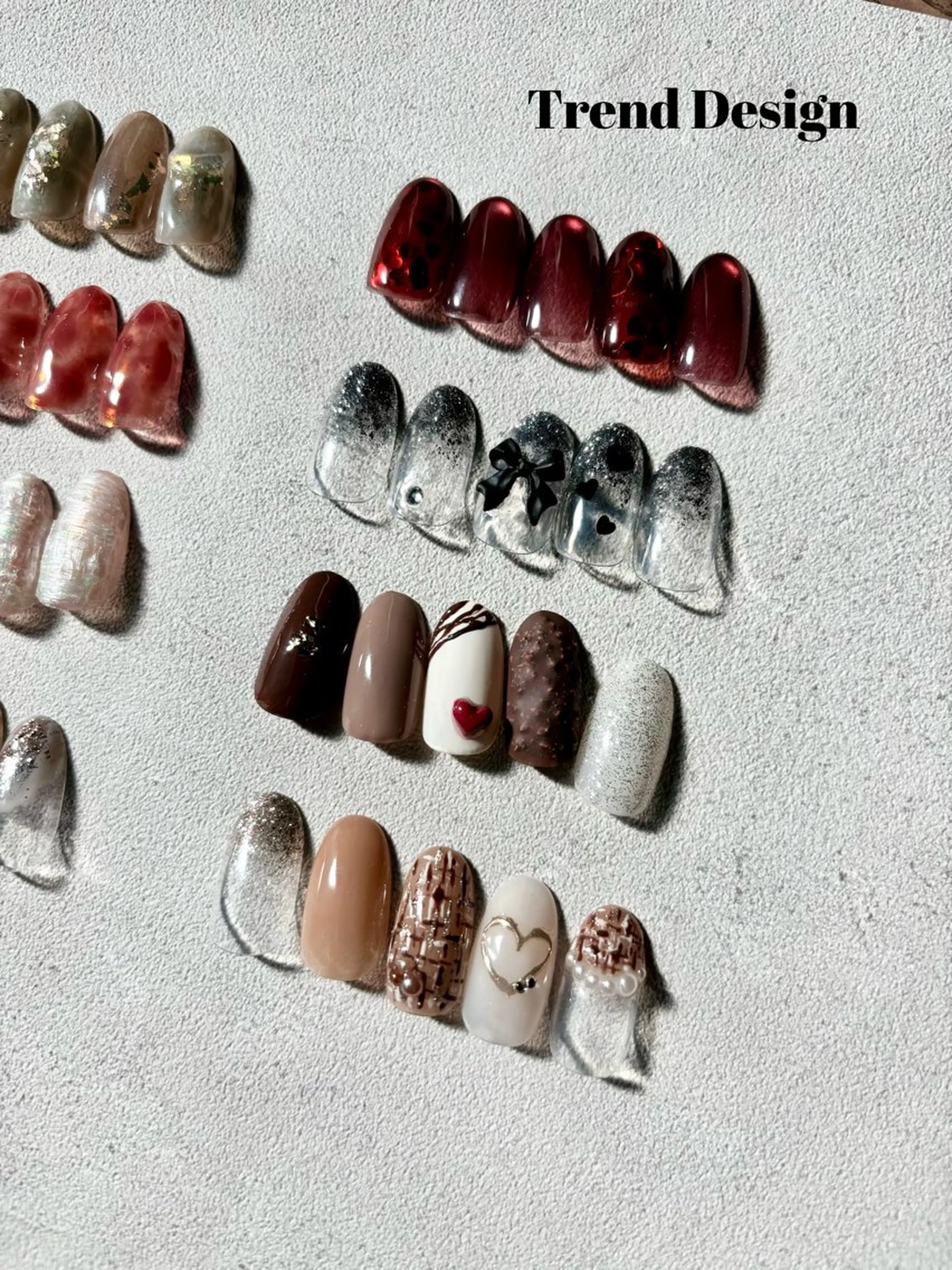 ネイル バレンタイン ハンドネイル nail salon Lanaのネイルデザイン