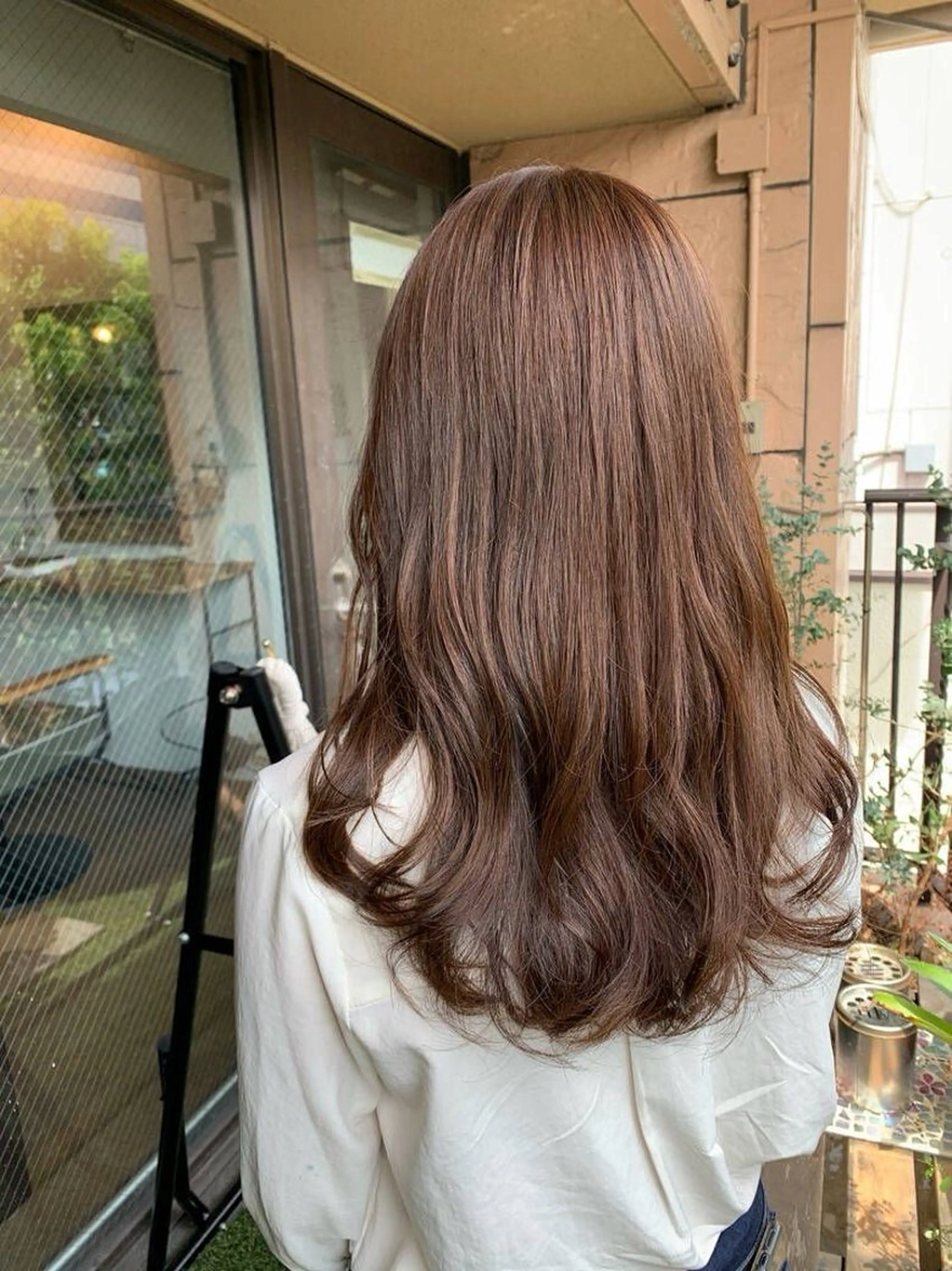 セミロング カラー パーマ セミロングパーマ 森山 陽菜のヘアスタイル