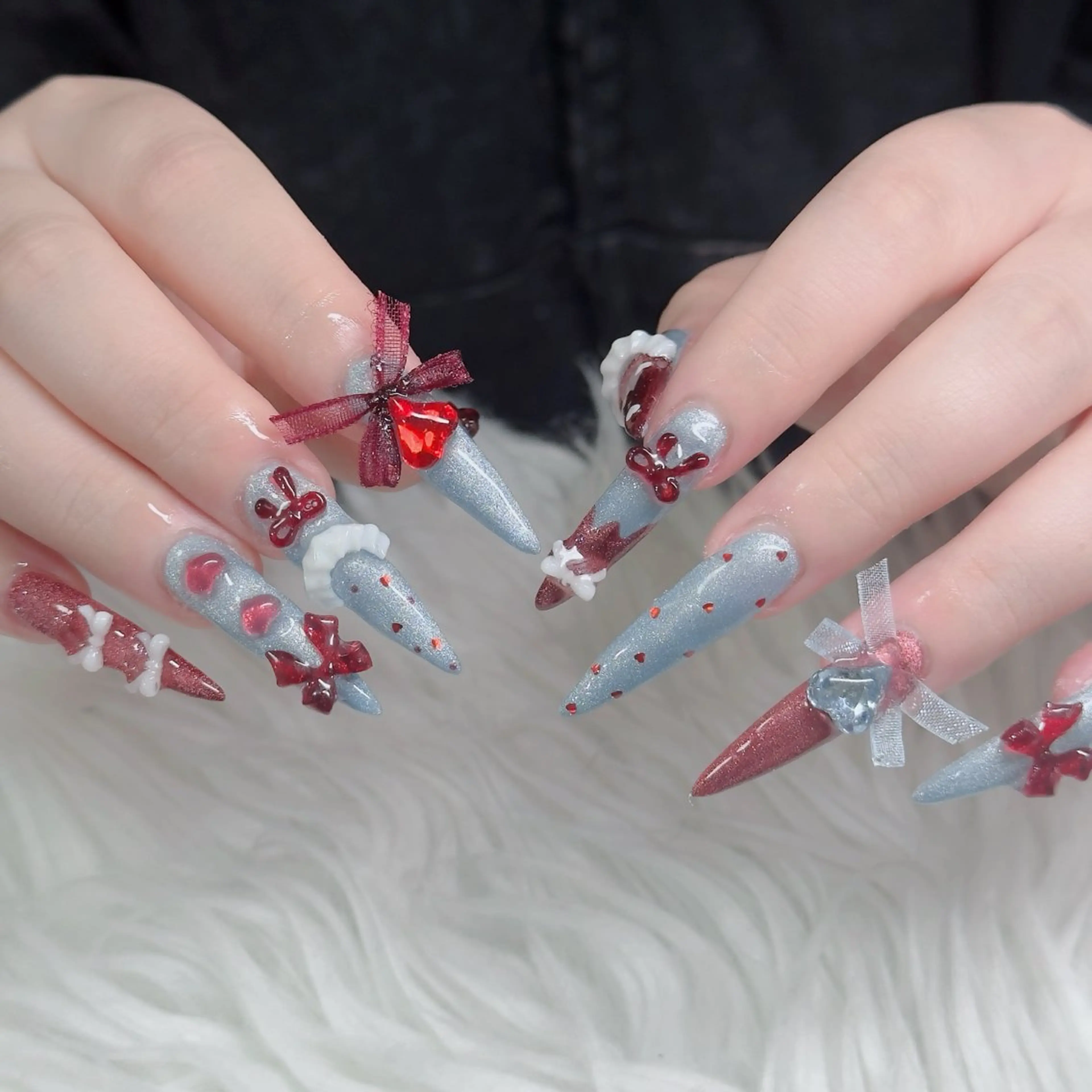 ネイル フットネイル フレンチネイル グラデーション 韓国ネイル ロングネイル ハンドネイル Hani Nail Salonのネイルデザイン