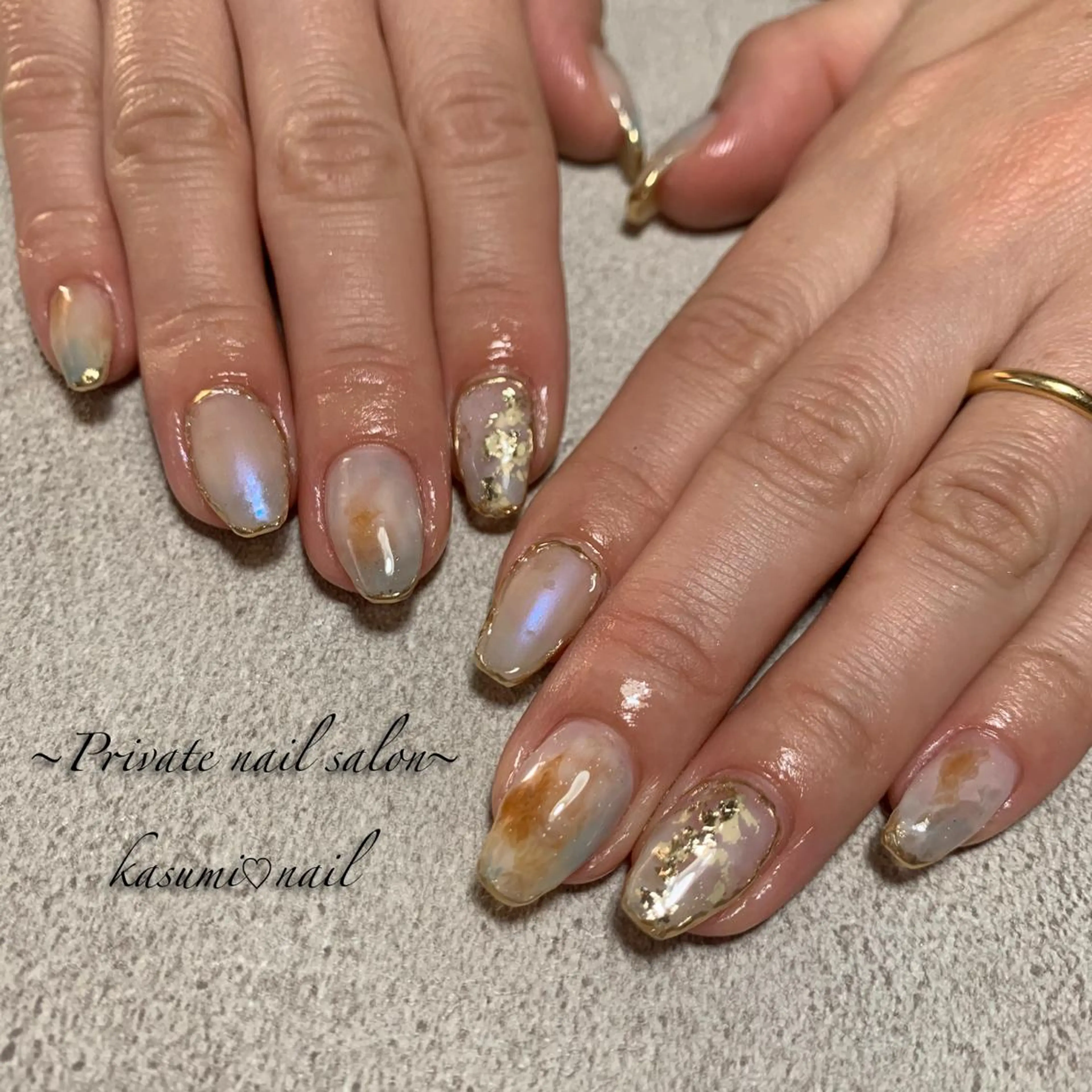 ネイル マグネットネイル ミラーネイル ニュアンスネイル KASUMI♡ Nailのネイルデザイン