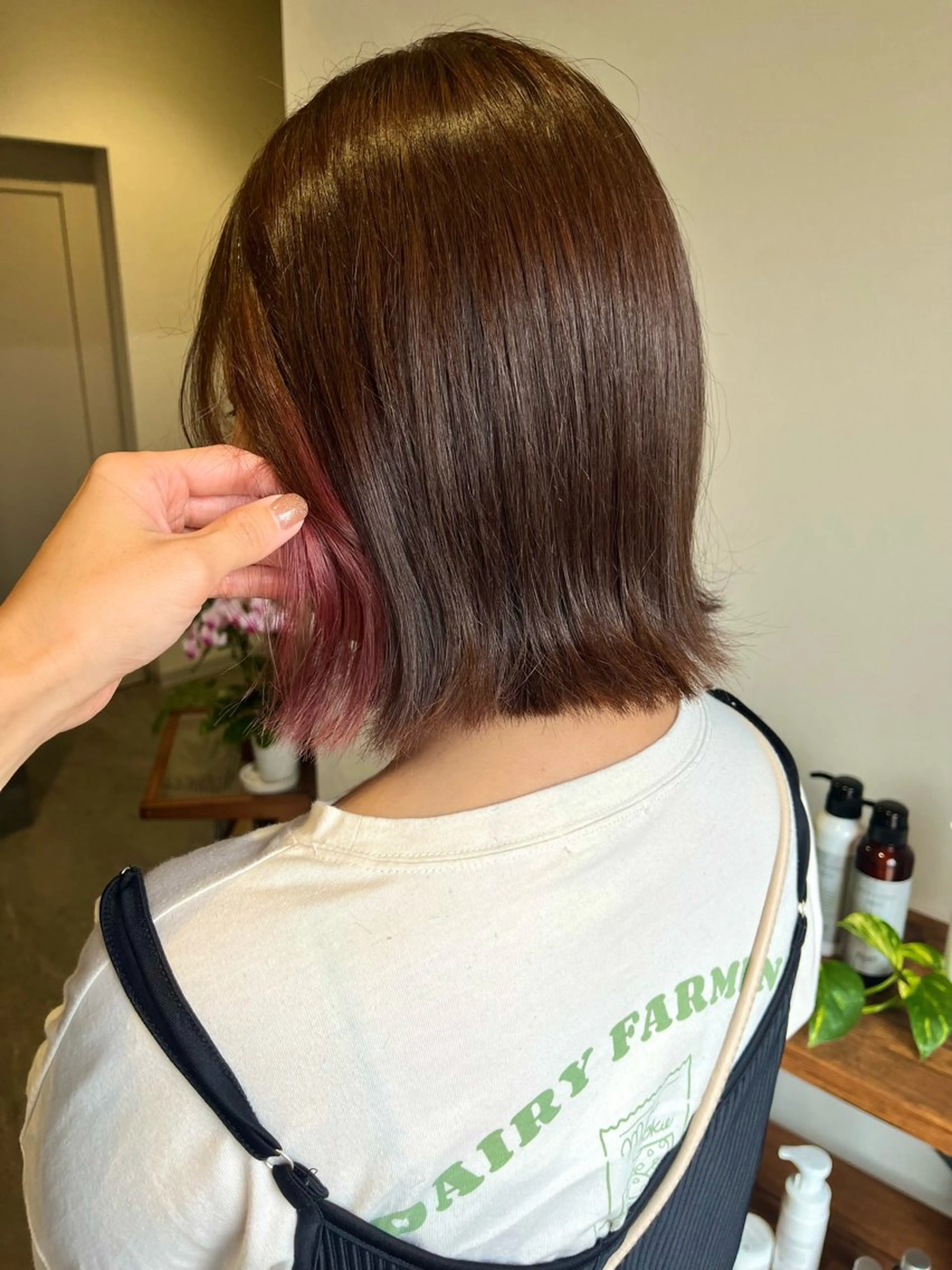 ミディアム カット ヘアカラー 堀越 エリのヘアスタイル