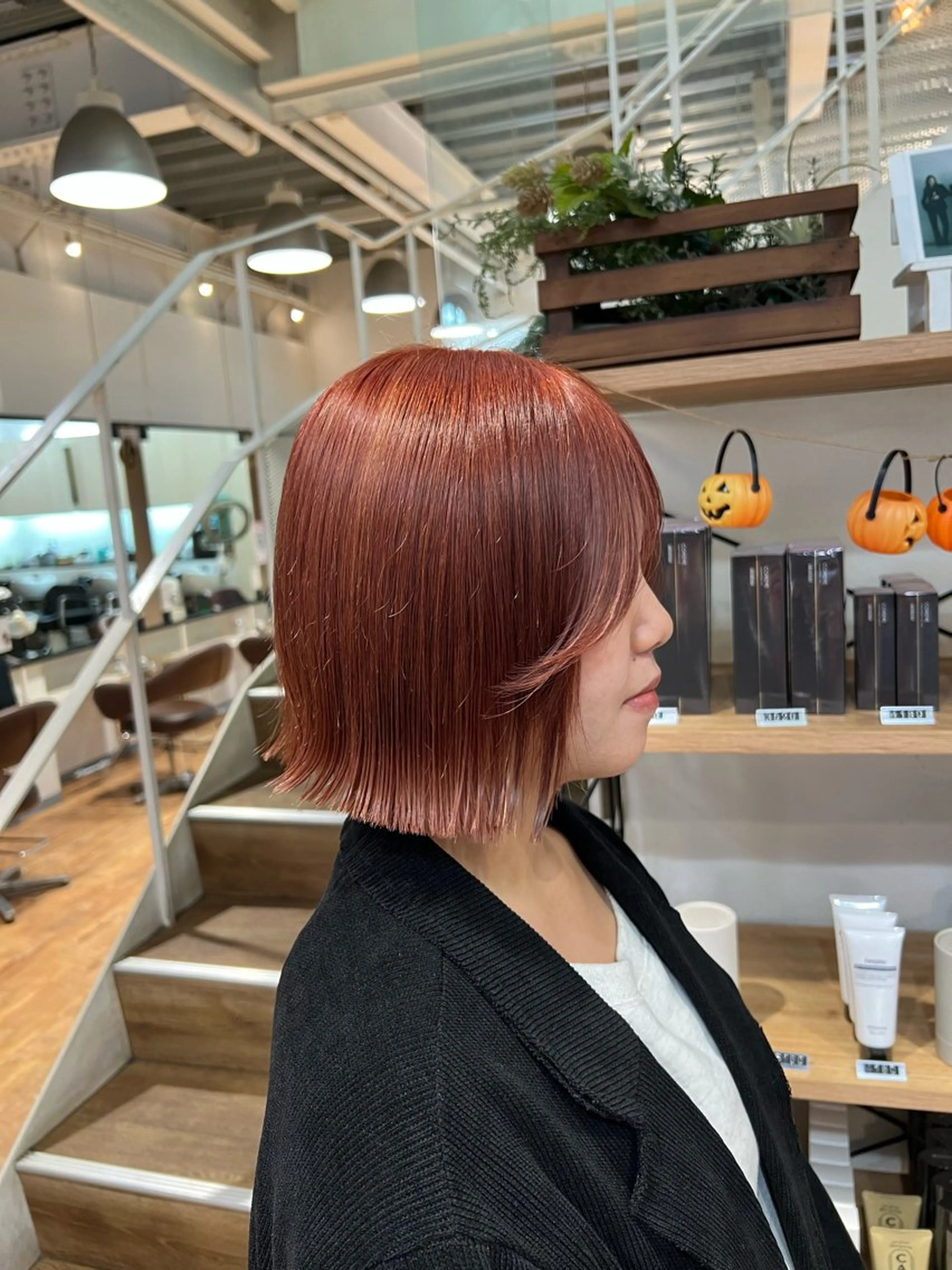 カラー オレンジピンク ヘアカラー トリートメント インナーカラー♡ Nanakoのヘアスタイル