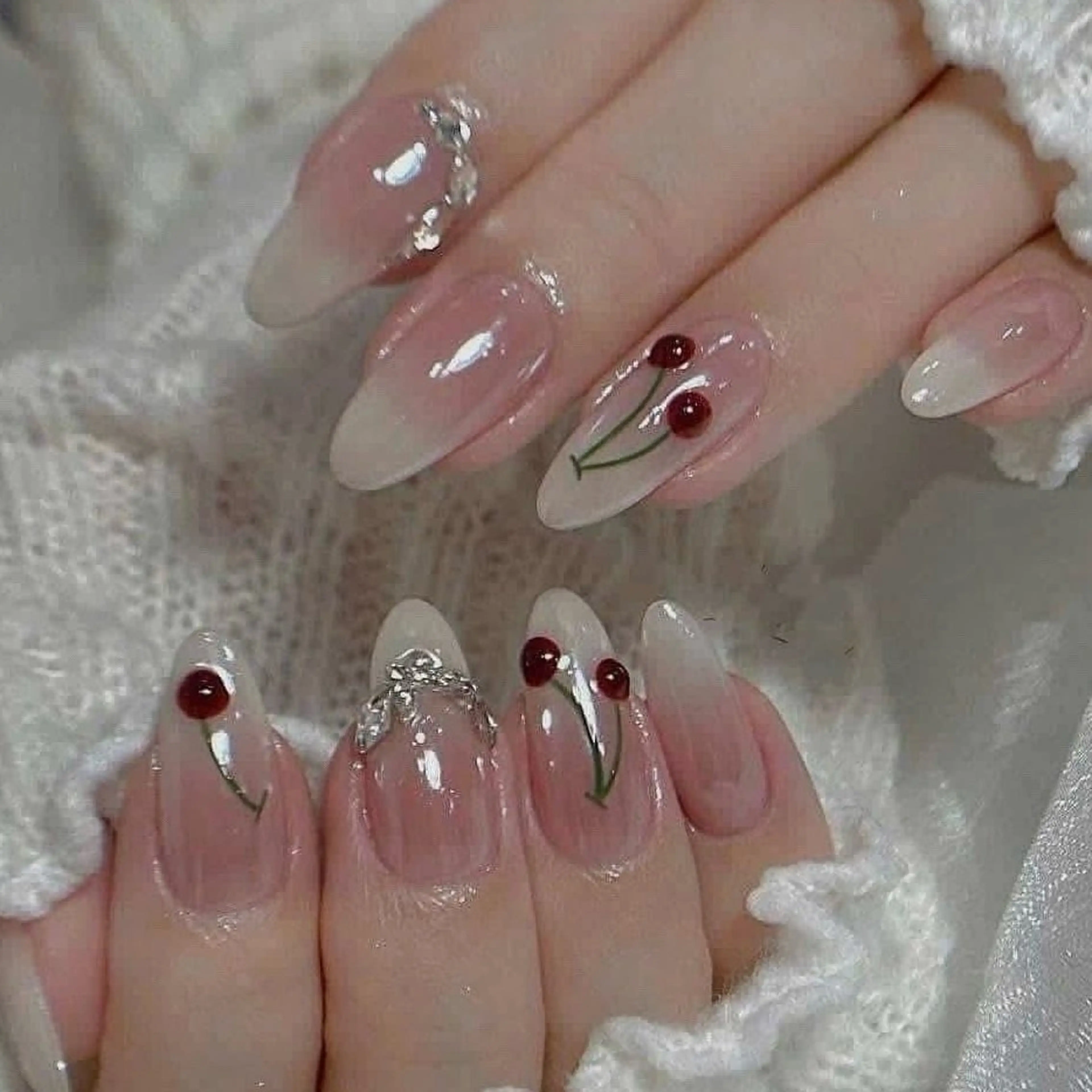 ネイル オーロラネイル チークネイル フットネイル フレンチネイル 韓国ネイル ハンドネイル Lumi Nailのネイルデザイン