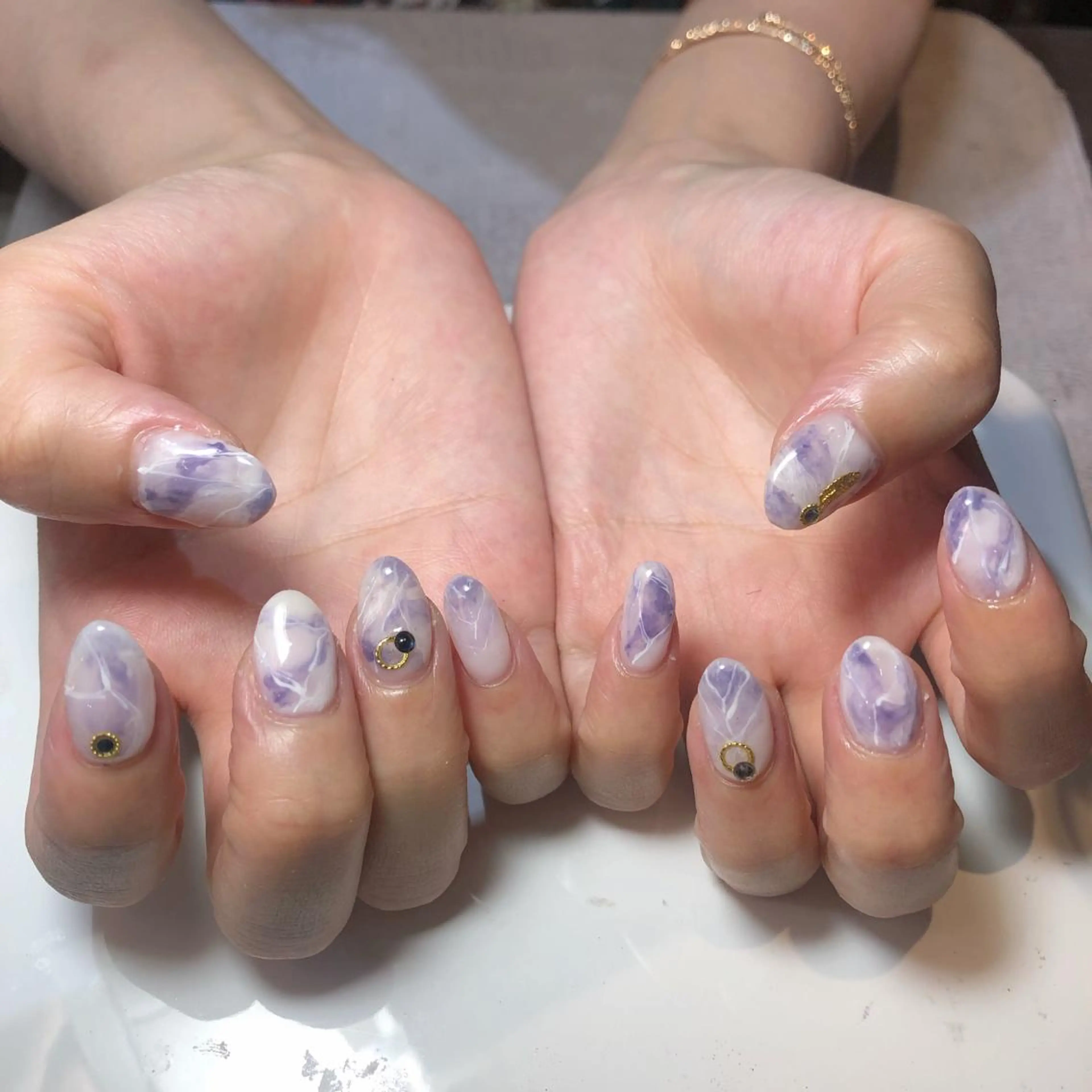 ネイル 大理石ネイル(マーブル) Kimura Miyukiのマツエク・マツパデザイン