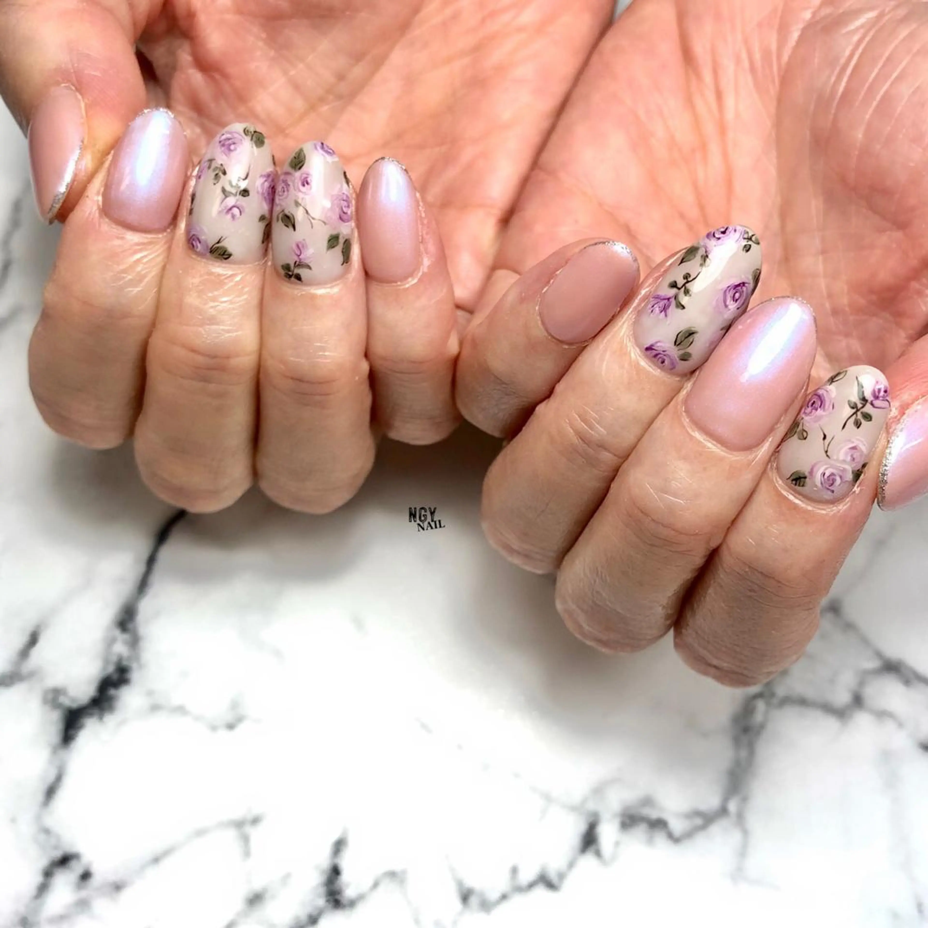 ネイル アートネイル フラワーネイル フレンチネイル ワンカラーネイル パステルネイル ハンドネイル NAIL NOWのネイルデザイン