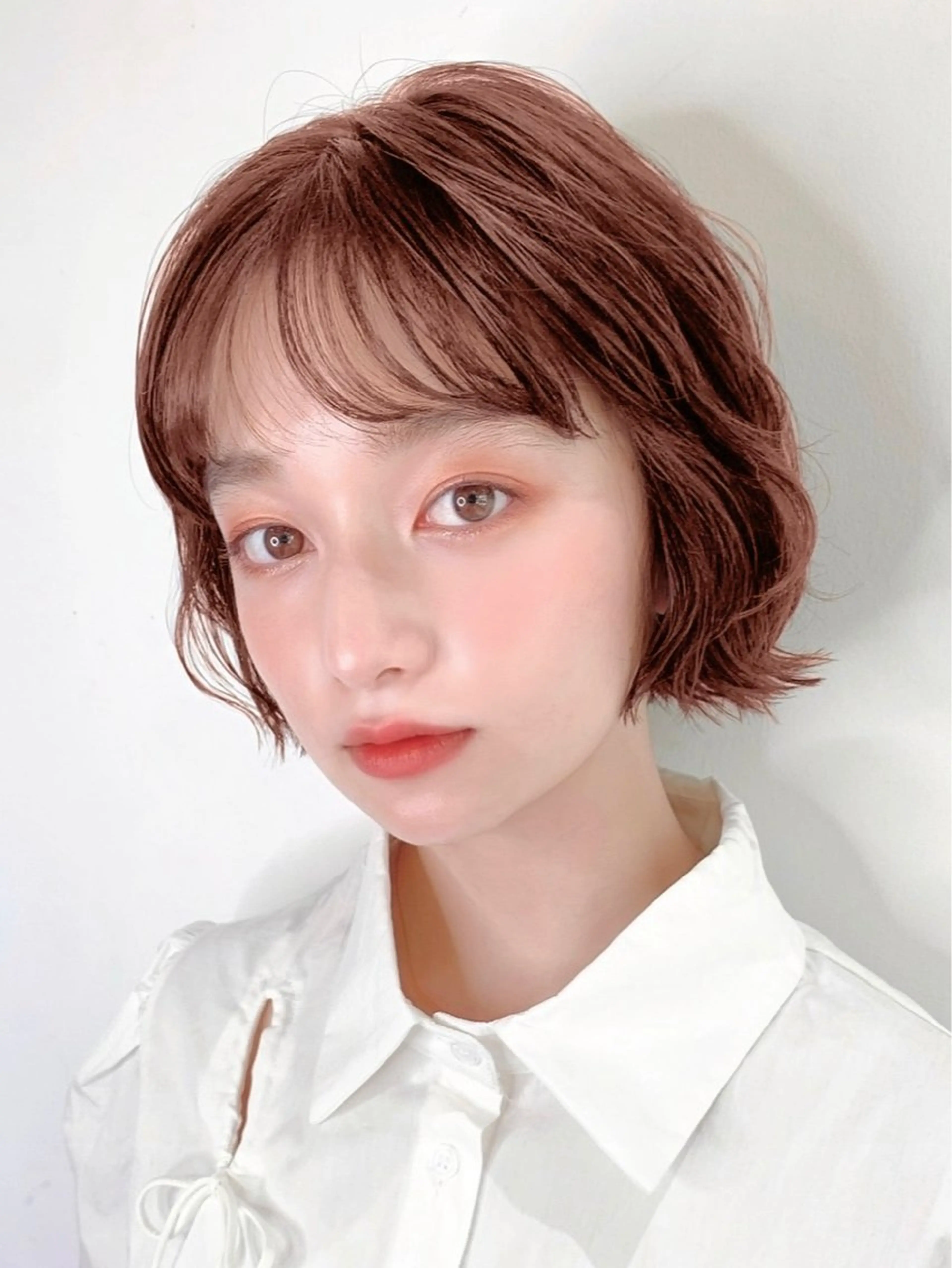 ショート カラー カット ヘアカラー トリートメント JYUNESU表参道所属・韓国ヘア🇰🇷🎀 透明感カラーのヘアスタイル
