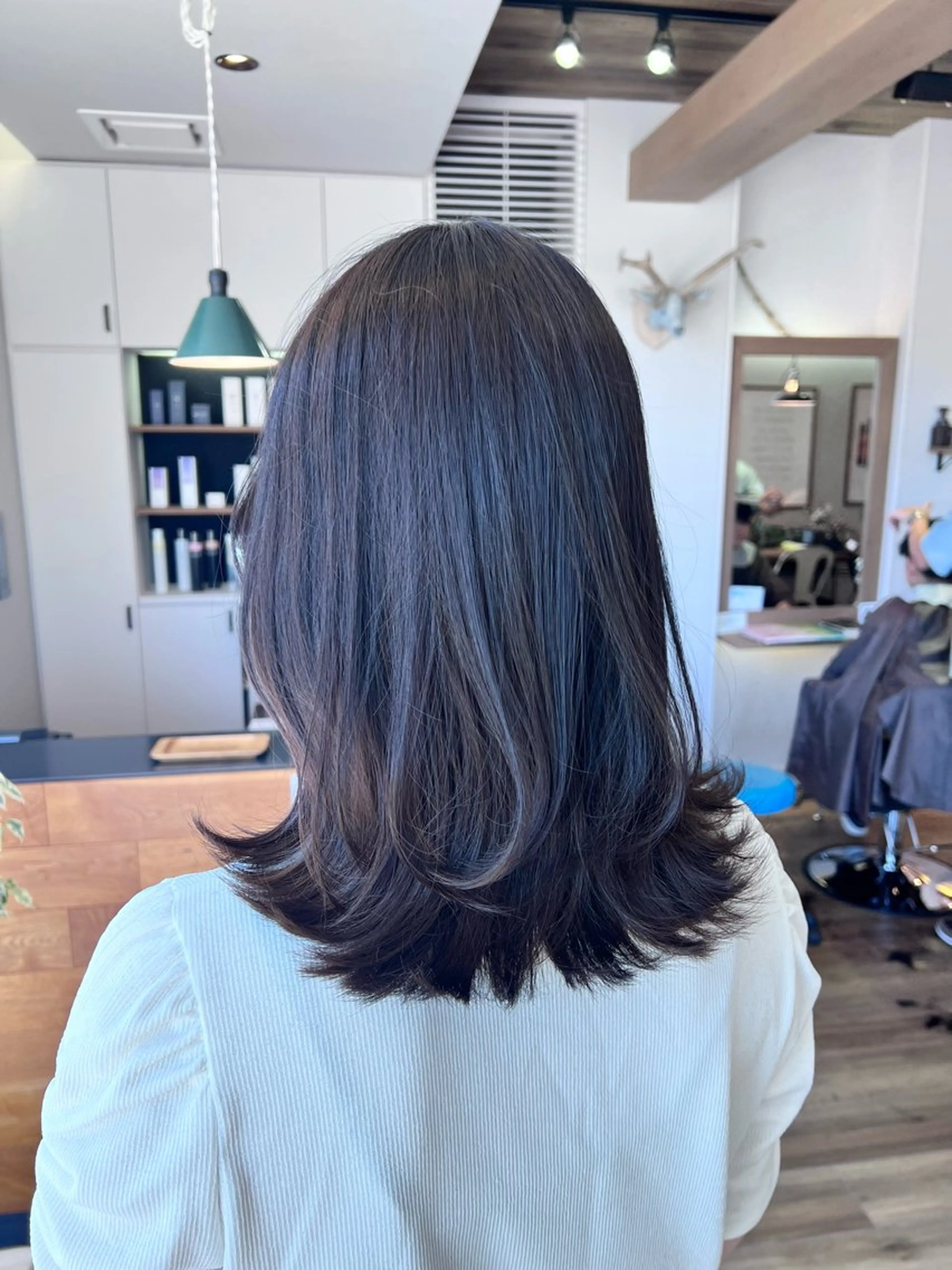ロング カラー ブラウンカラー ラベンダーカラー カット ヘアカラー トリートメント ツキダテ ユイのヘアスタイル