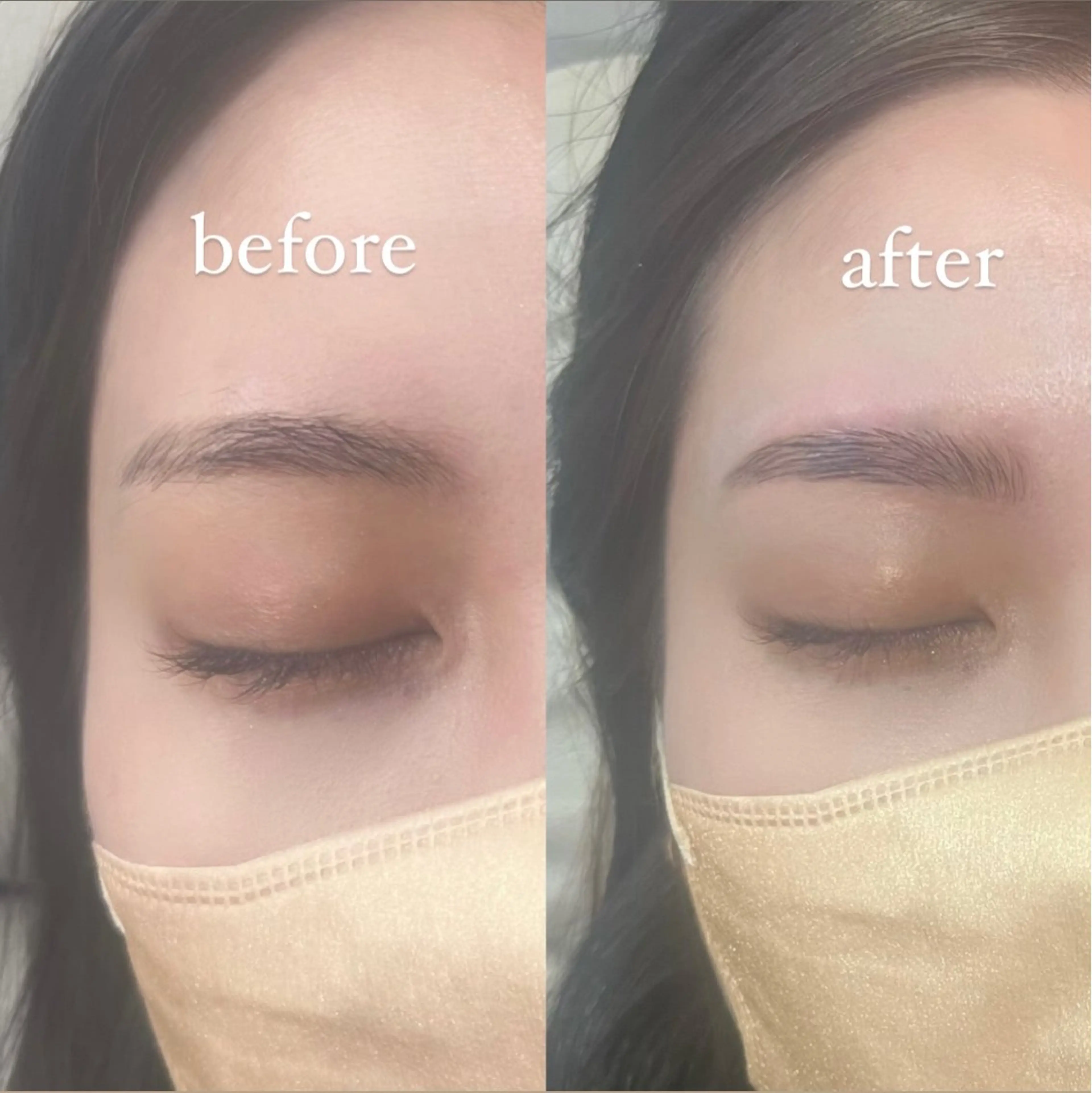 アイブロウ 韓国束感まつげ｜ MANAMI🧸のマツエク・マツパデザイン