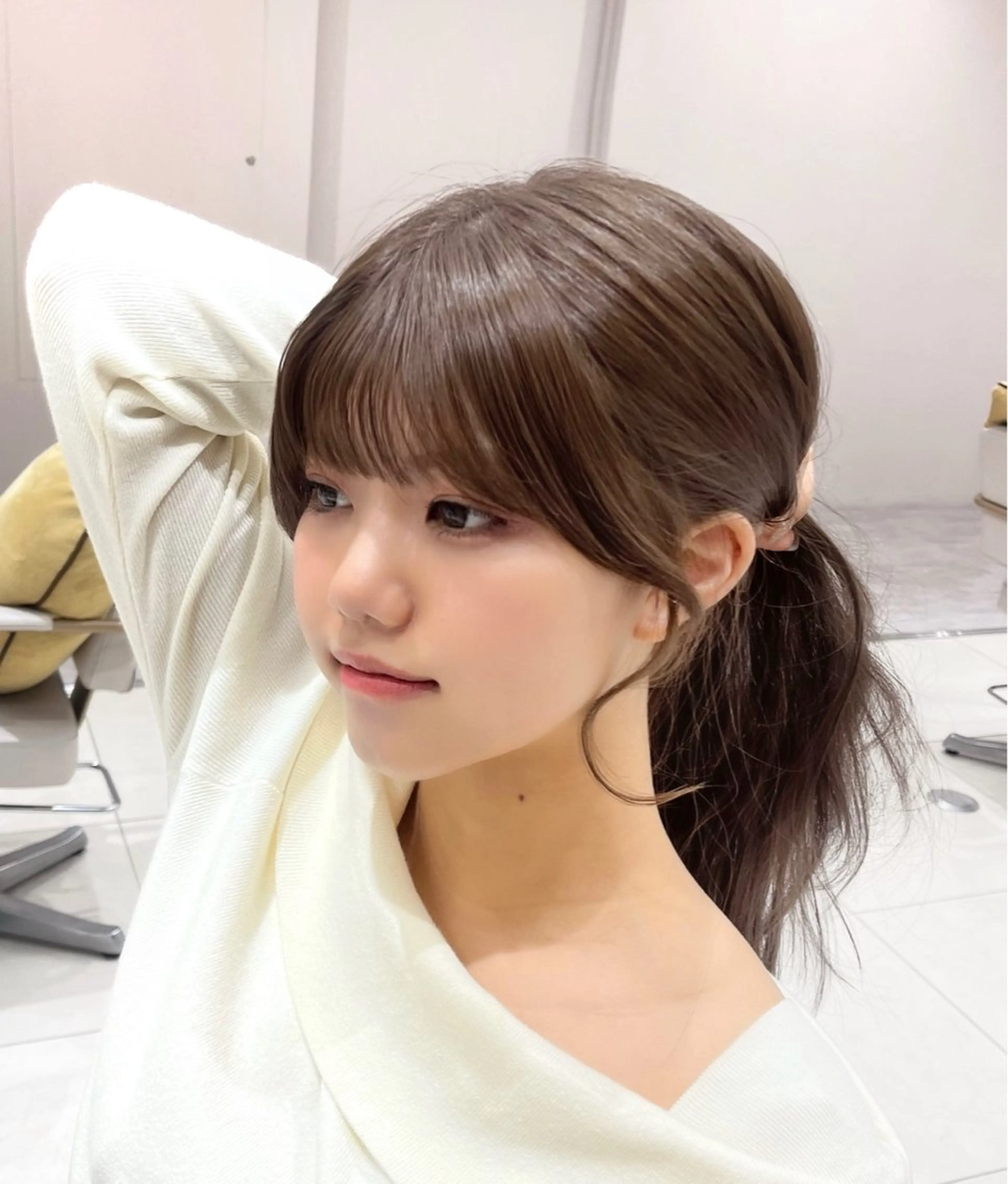 ロング カット 透明感カラー/似合わ せ前髪/柴田礼空のヘアスタイル