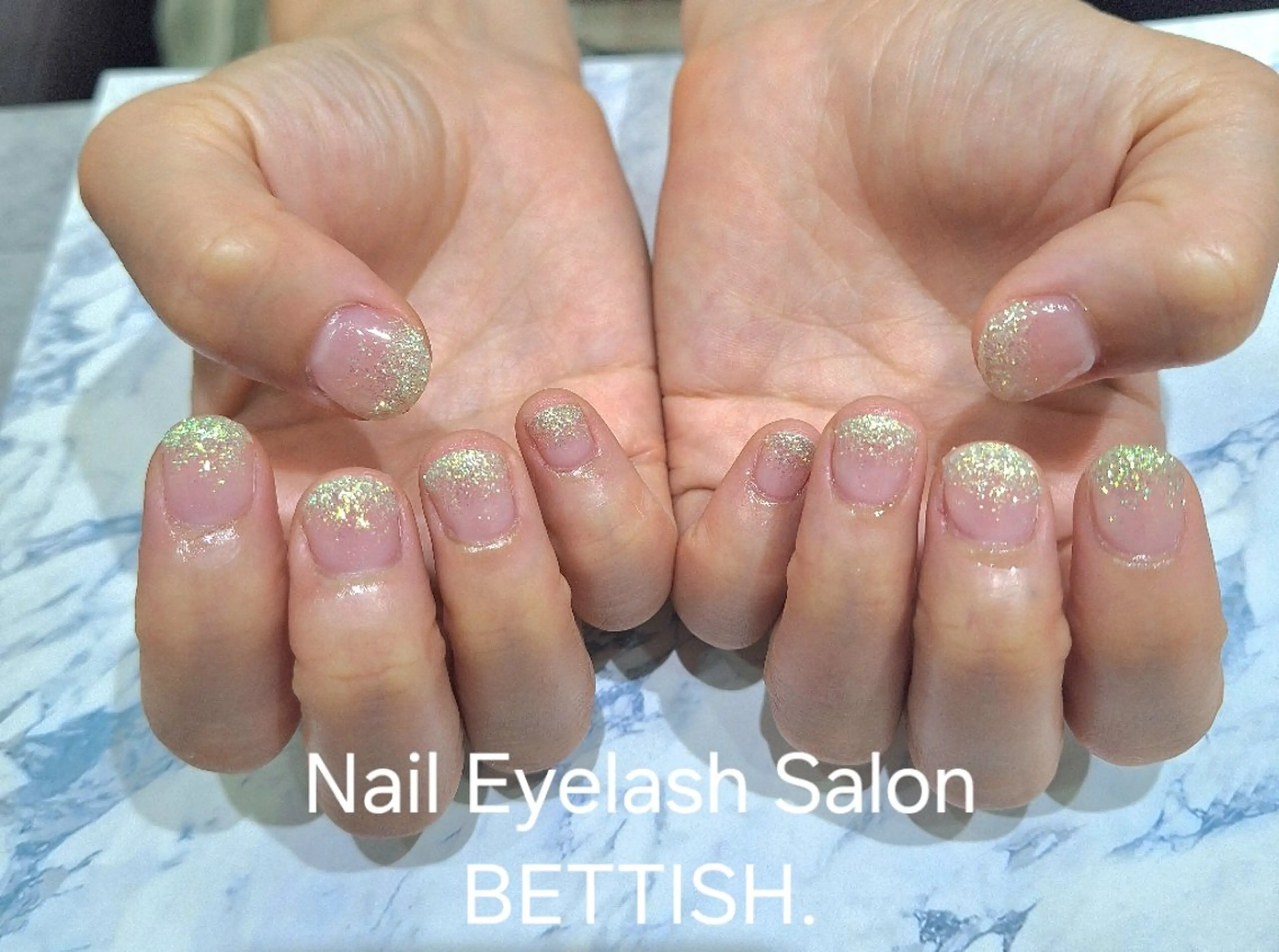 ネイル グリーン ラメ(グリッター) BETTISH　 　AIRIのネイルデザイン