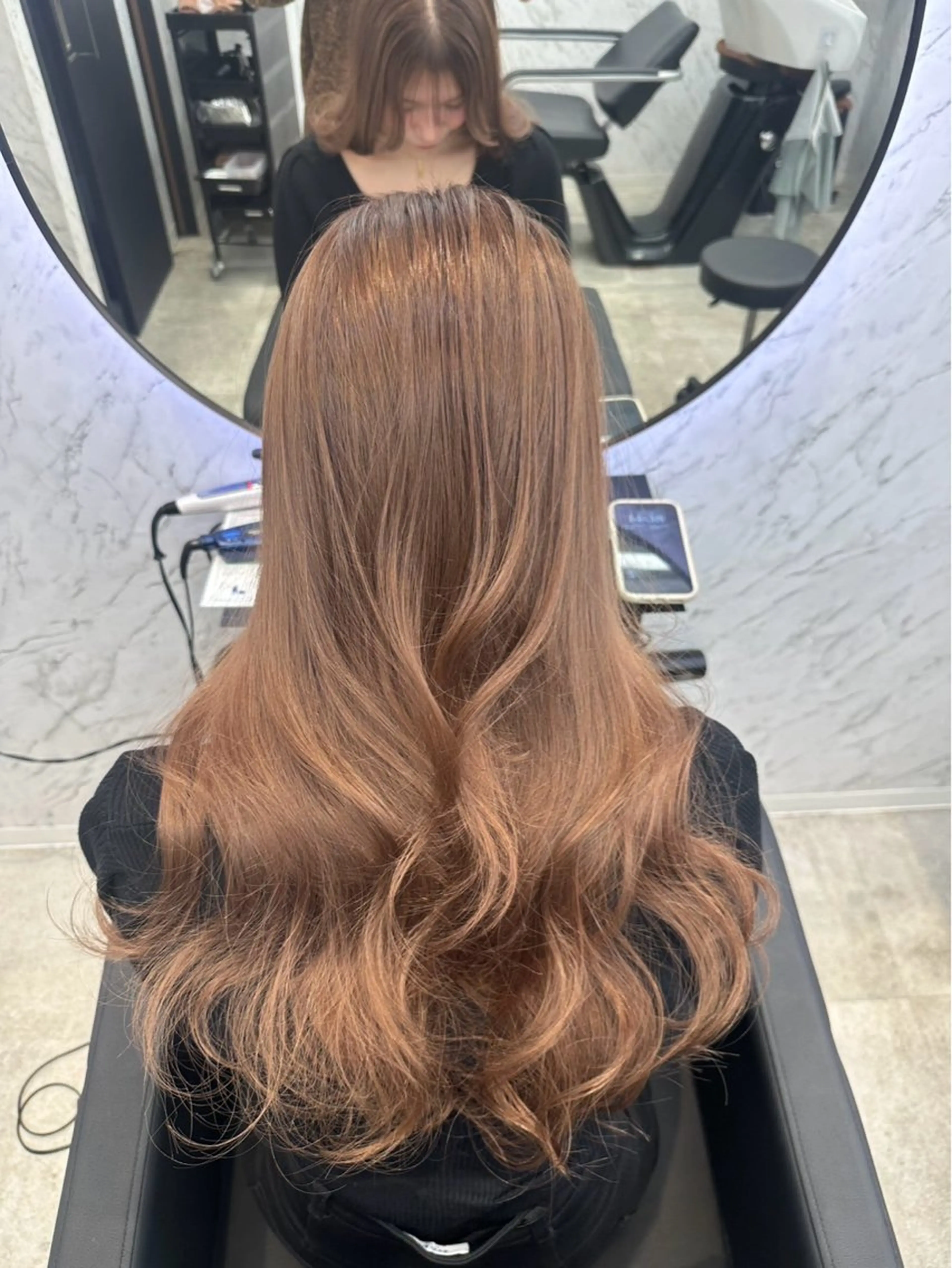 ロング カラー ブラウンカラー ヘアカラー hair salon dot. mooda 韓国風サロン 町田店所属・韓国風ヘア🎀🩶 /♡𝓝𝓸𝓪♡のヘアスタイル