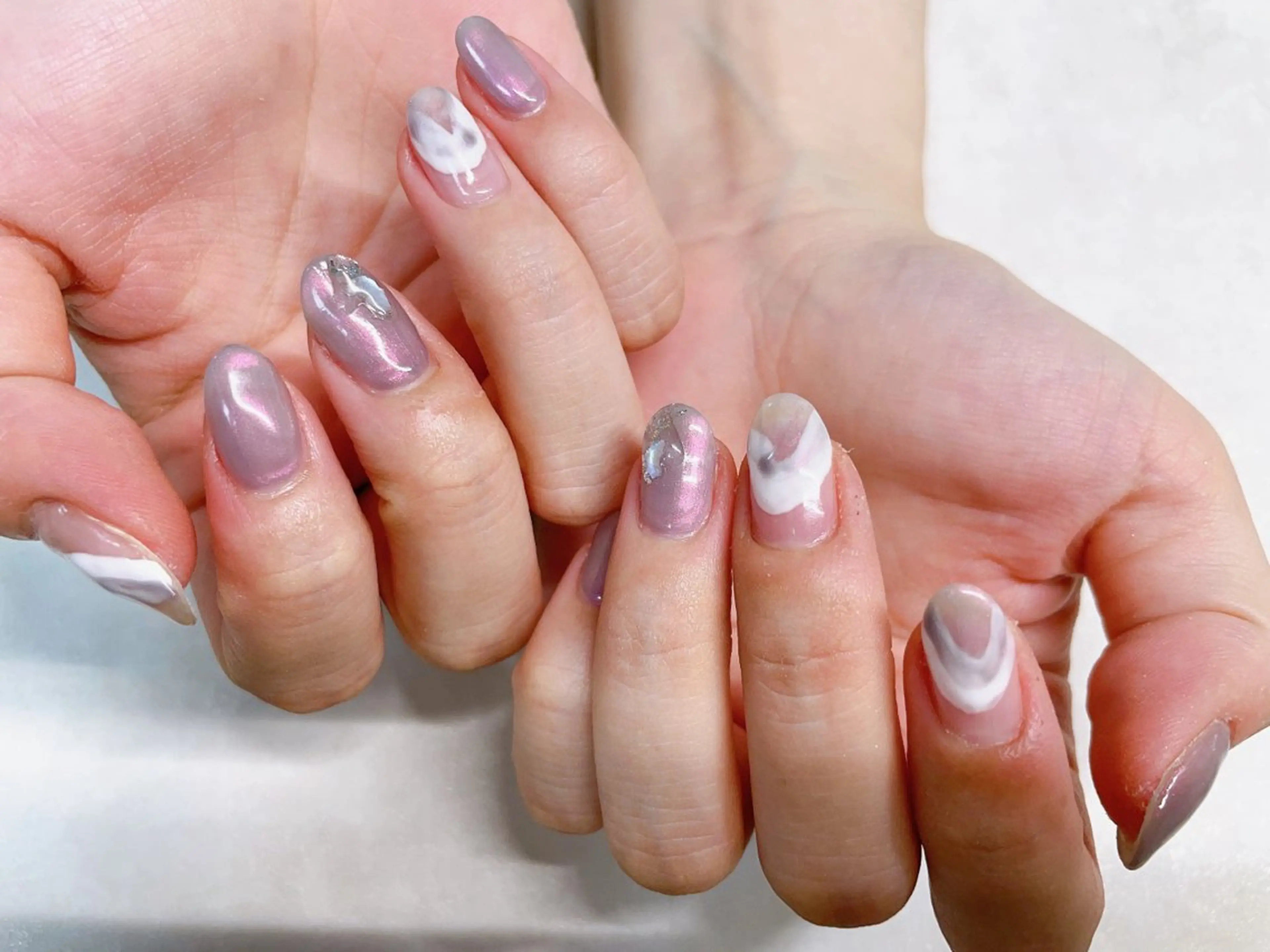 ネイル オーロラネイル フラワーネイル フットネイル フレンチネイル ジェルネイル Mogu nail 二子玉川のネイルデザイン