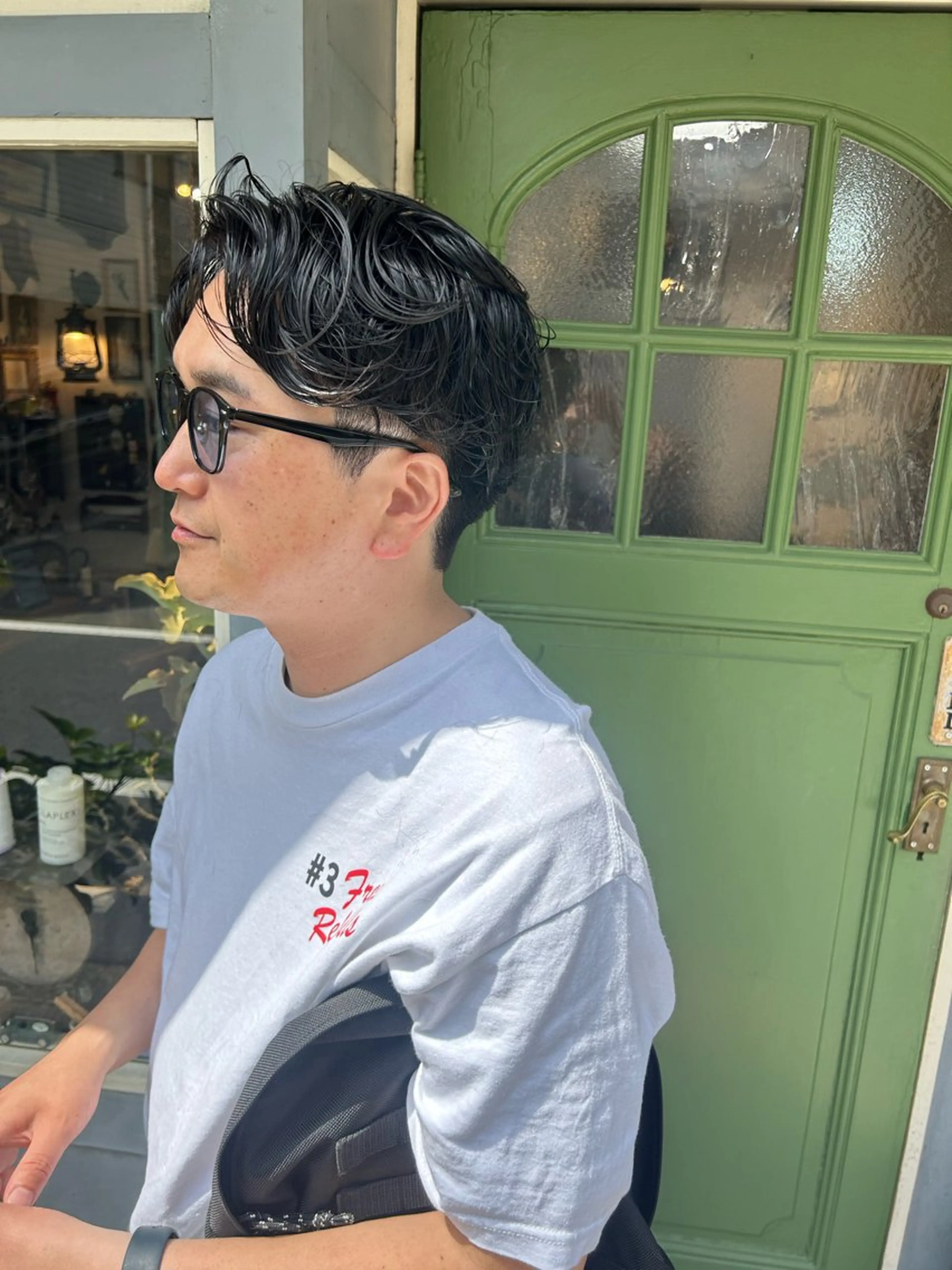 ショート パーマ メンズ メンズパーマ カット パーマ 清水千優/パーマ/透 明感カラー/メンズのヘアスタイル