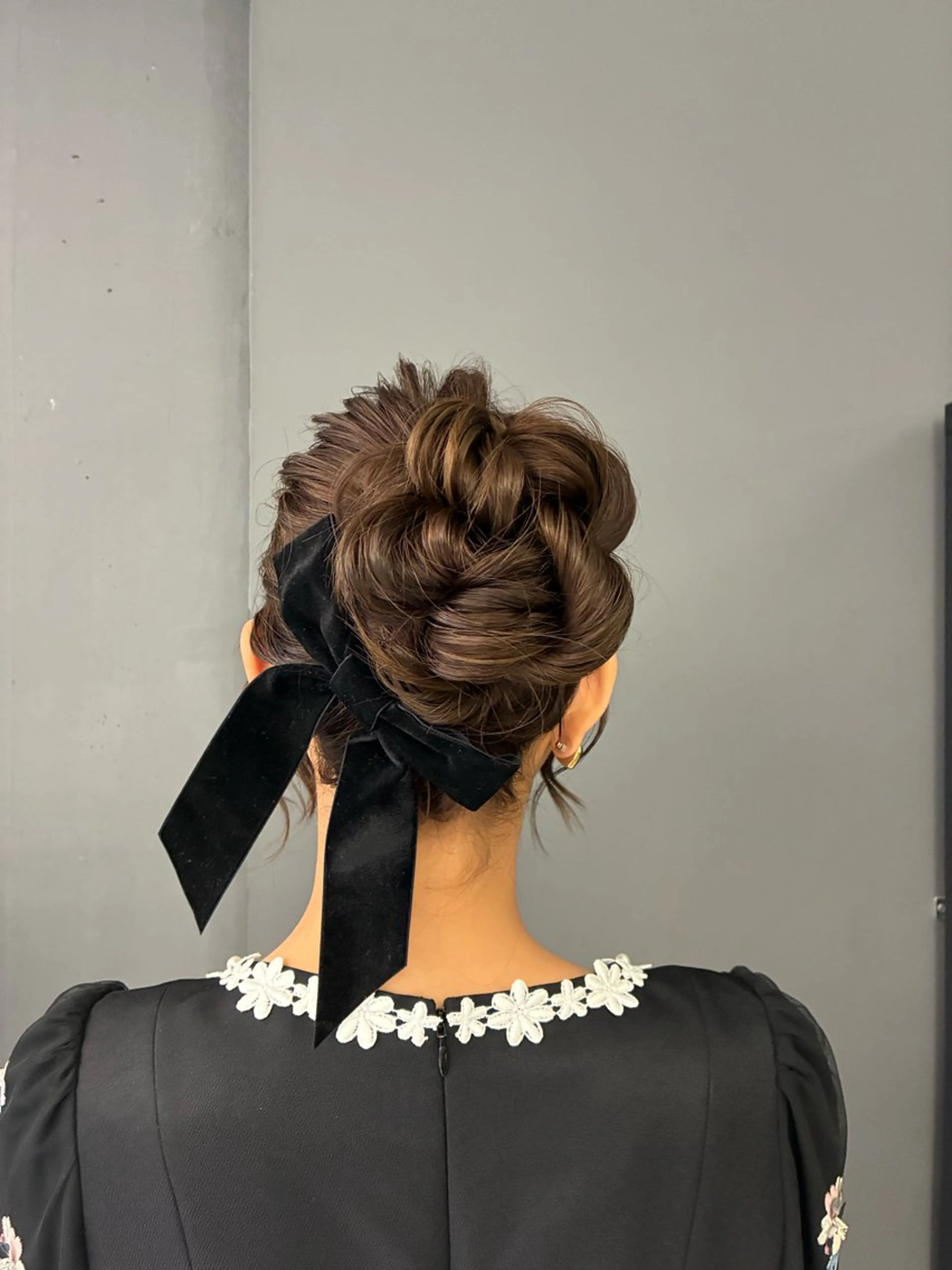 ロング ヘアアレンジ お団子ヘア 結婚式・ブライダル ロング ヘアセット 🧡髪質改善💛 🌸SAKURA🌸のヘアスタイル