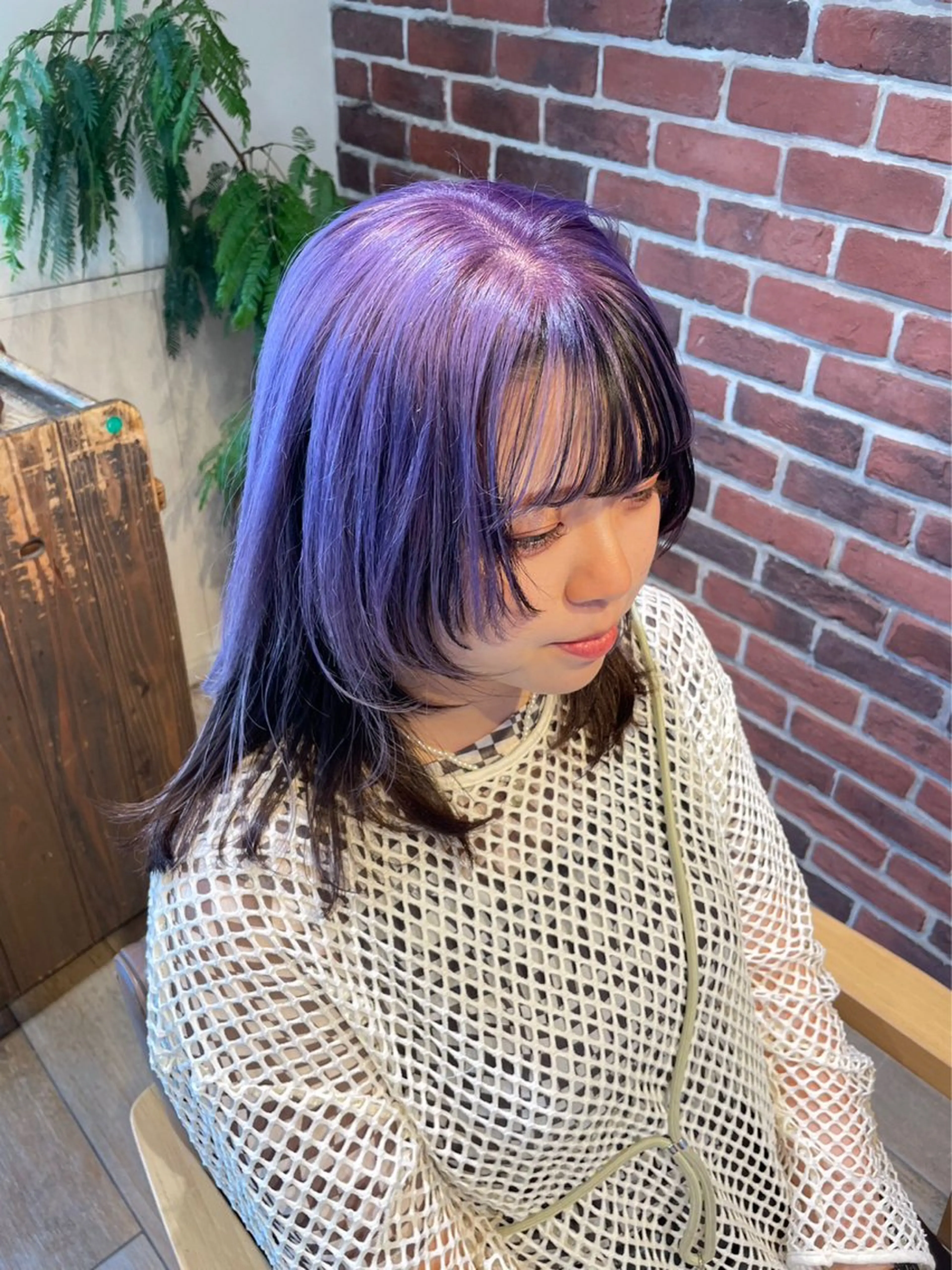 セミロング カラー ヘアカラー 🐺ウルフ/レイヤー 似合わせ‎🤍沙羅のヘアスタイル