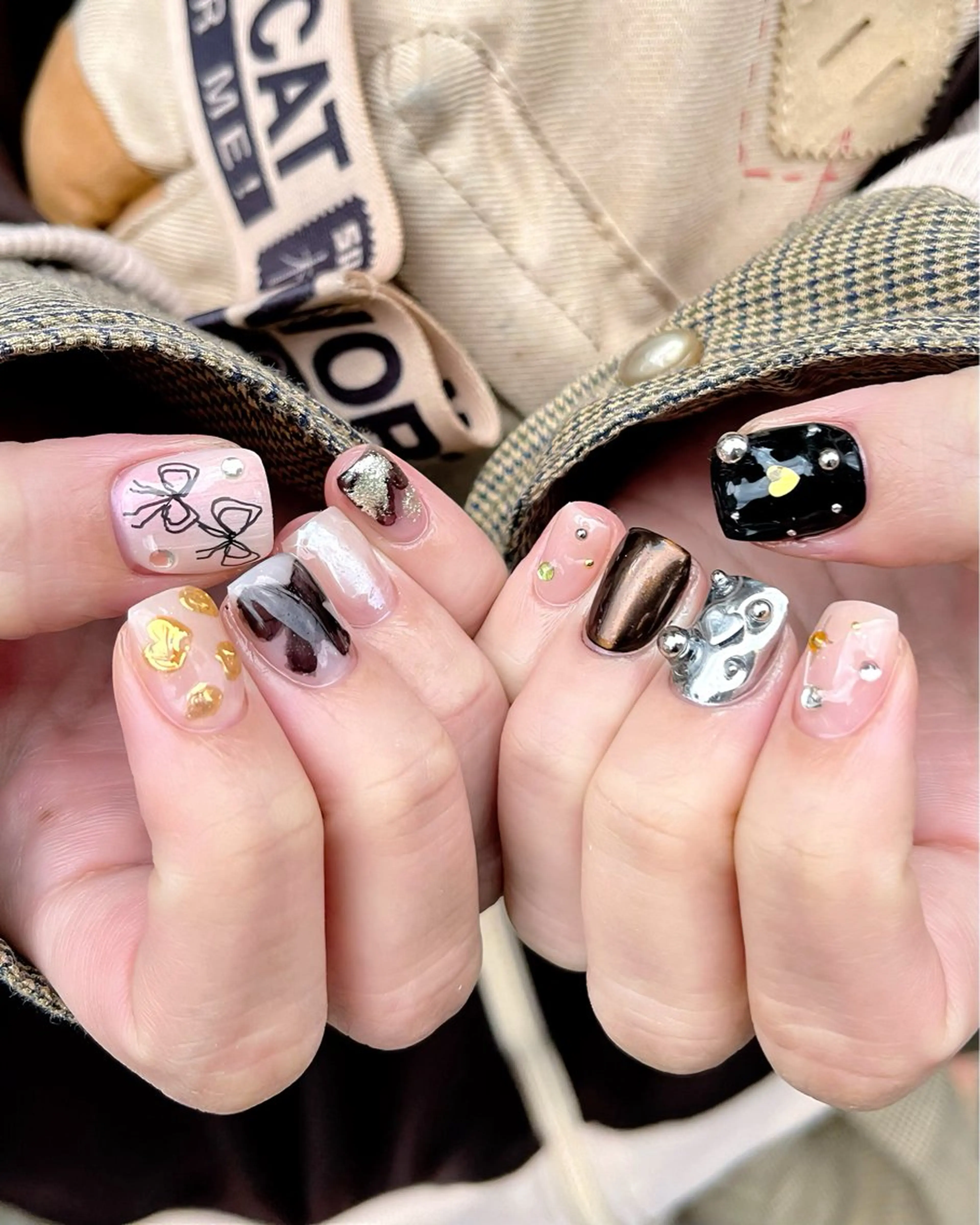 ネイル フレンチネイル 韓国ネイル マグネットネイル マグネットフレンチ ニュアンスネイル ハンドネイル 🫧OPELIA NAIL渋谷🫧のネイルデザイン