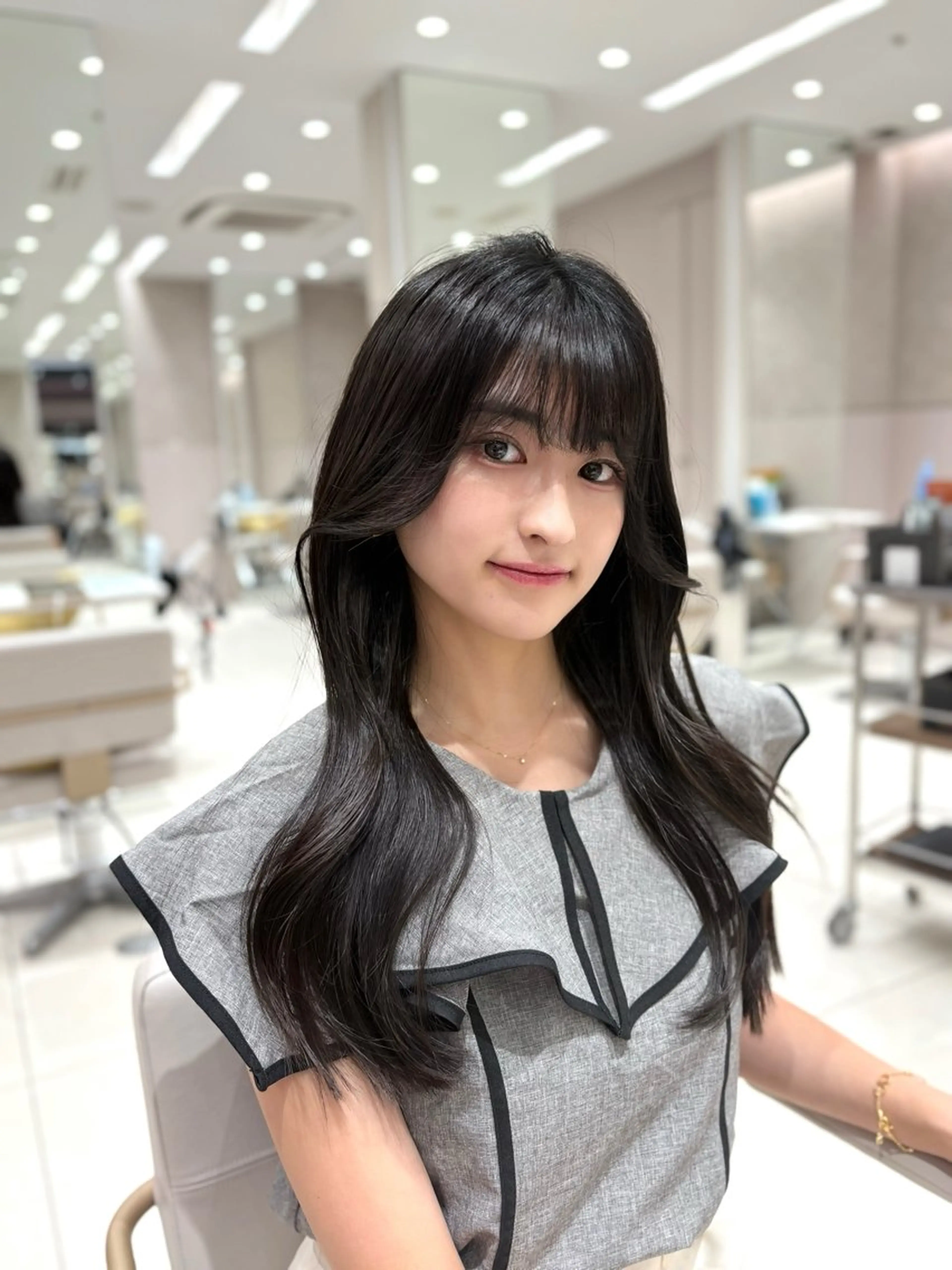 ロング カラー ヘアカラー トリートメント 銀座/オリーブ/ 透明感カラー✨りくのヘアスタイル