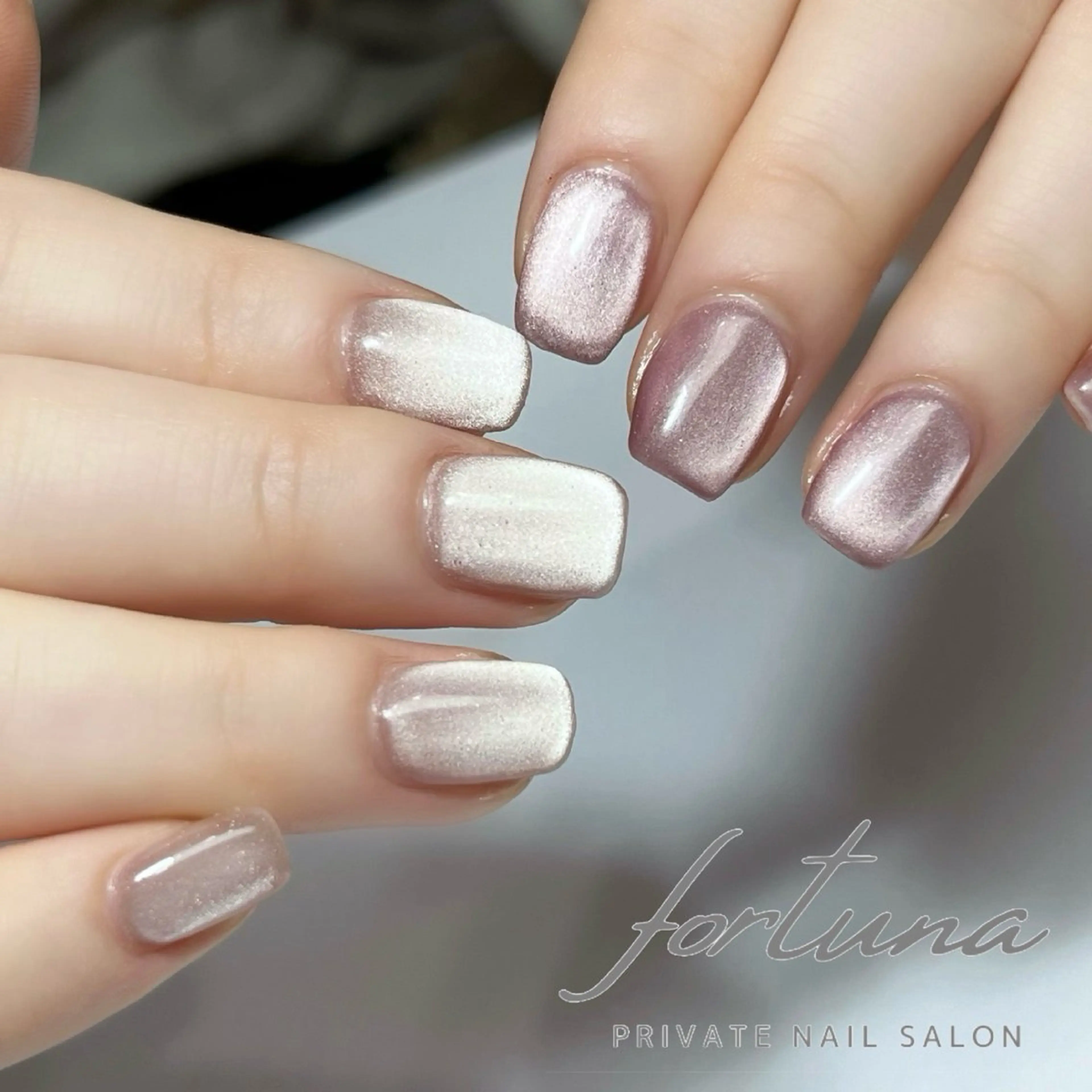 ネイル ジェルネイル マグネットネイル オフィスネイル パラジェル シンプルネイル fortuna 武藤裕美のネイルデザイン