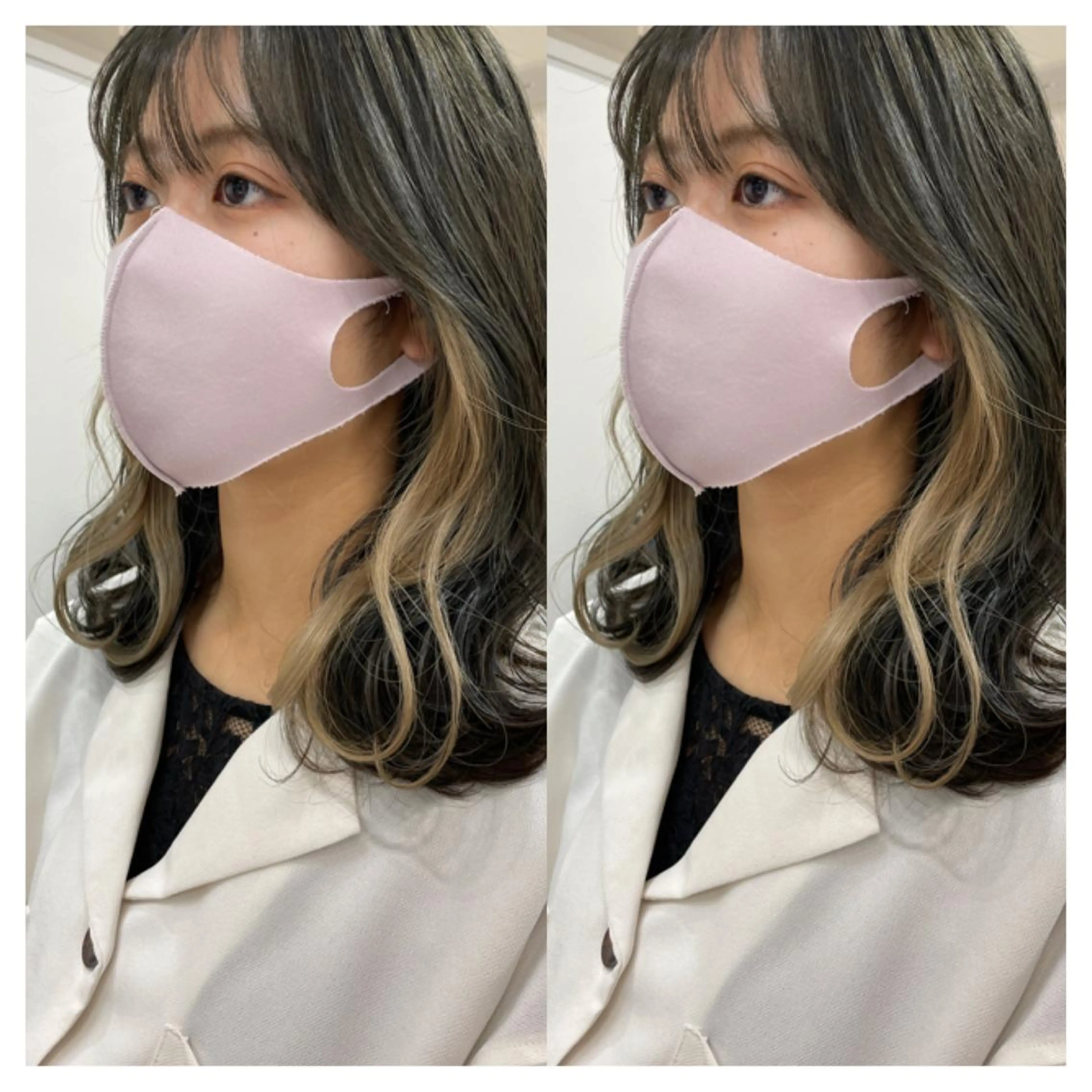 ミディアム カラー カット ヘアカラー トリートメント 村山 茉衣のヘアスタイル