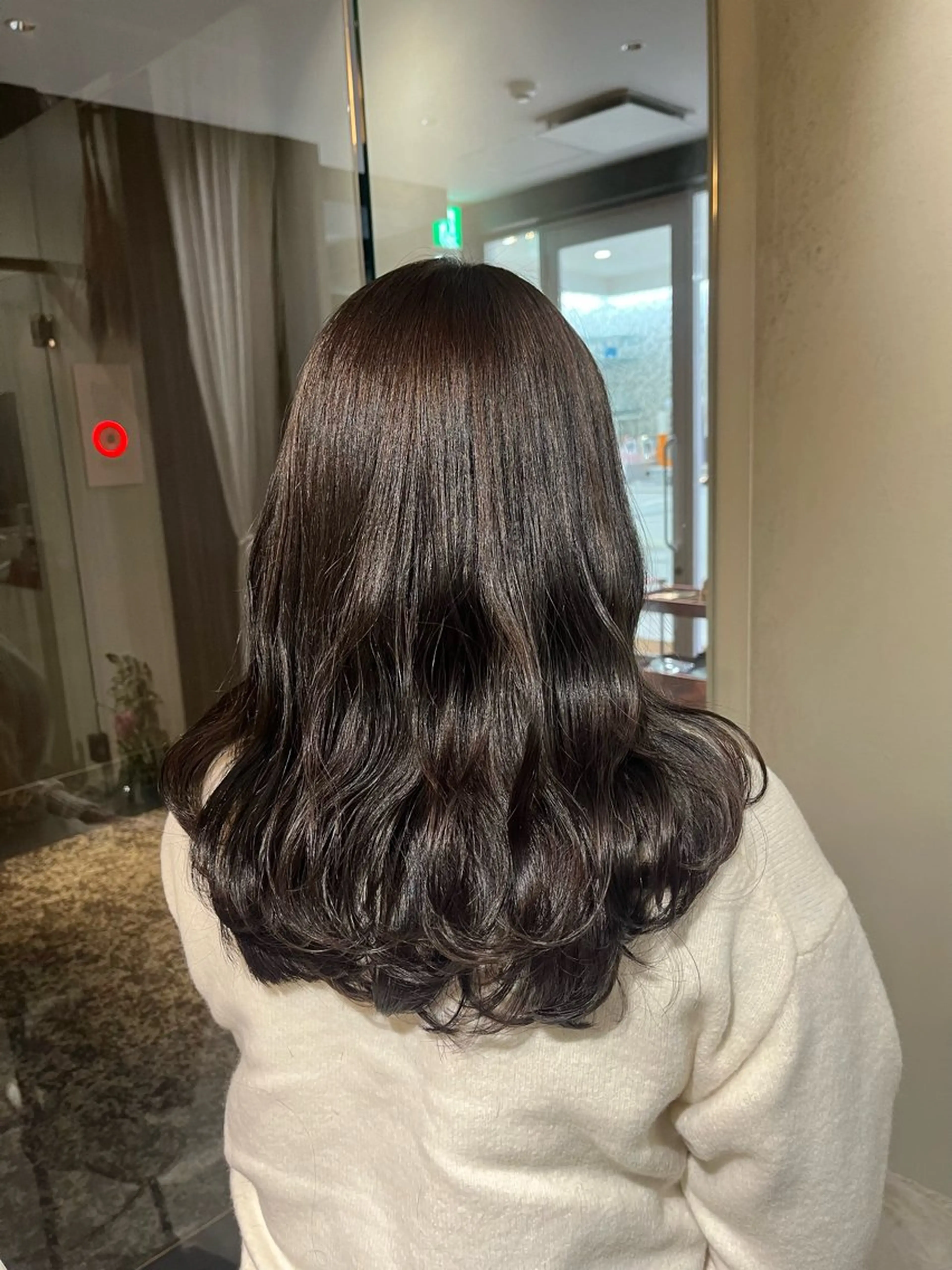 セミロング カラー ヘアカラー トリートメント 🌼花屋併設🌼 木下奈々望のヘアスタイル