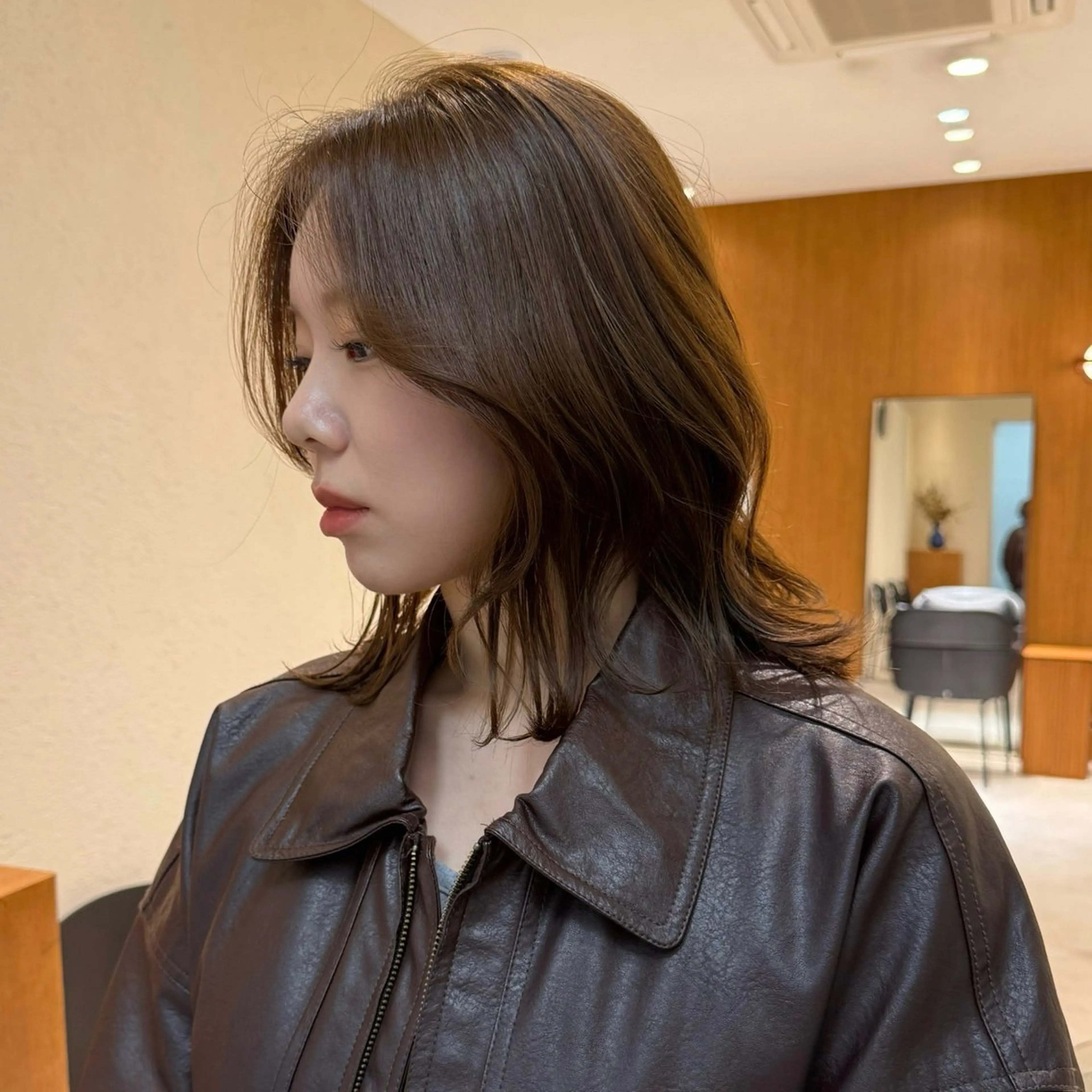 ミディアム カラー ヘアカラー 暖色カラー/白髪染め ちさとのヘアスタイル