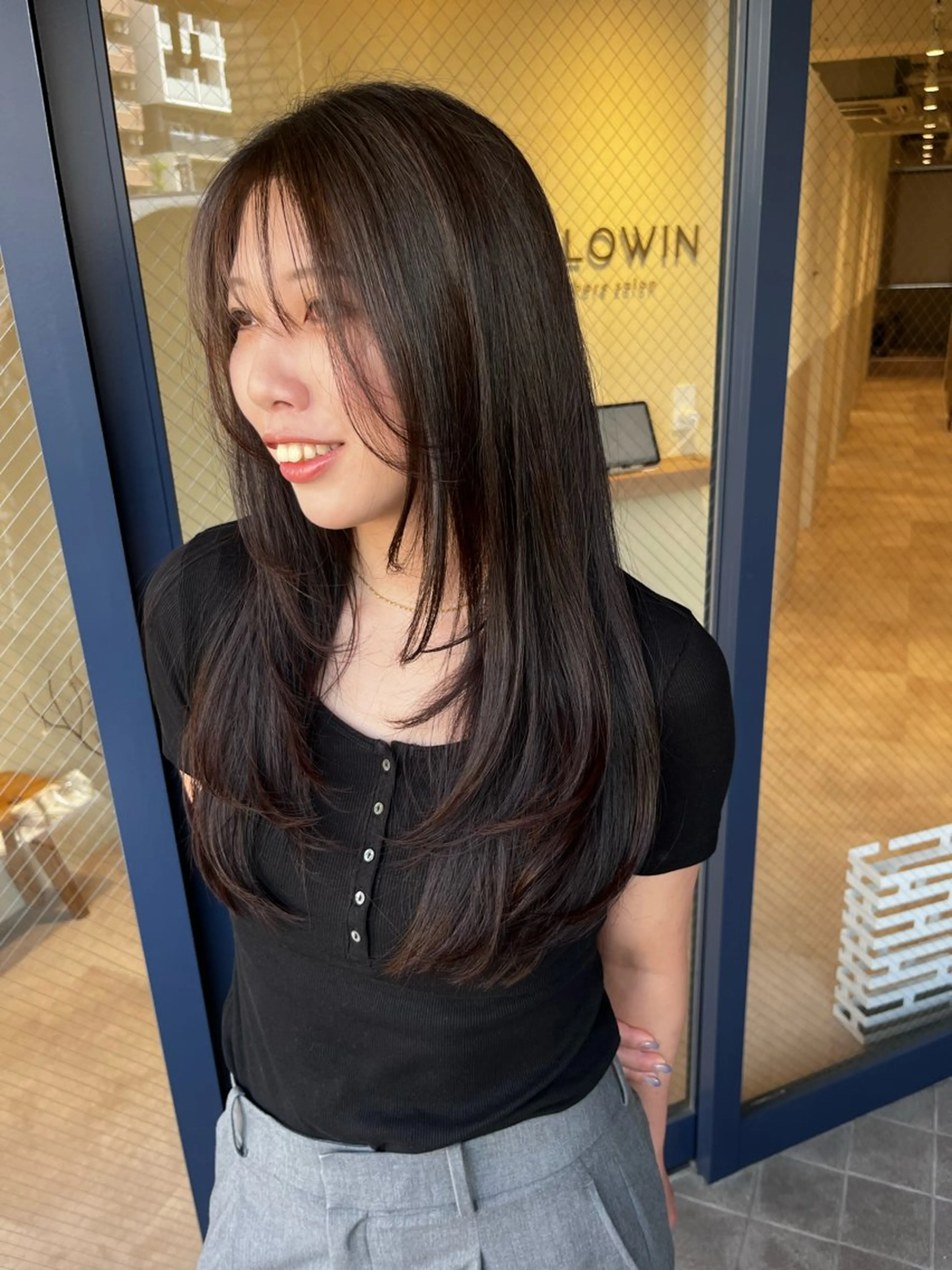 ロング カット 縮毛矯正 🍀ナガヤマ ヒデアキ🍀のヘアスタイル