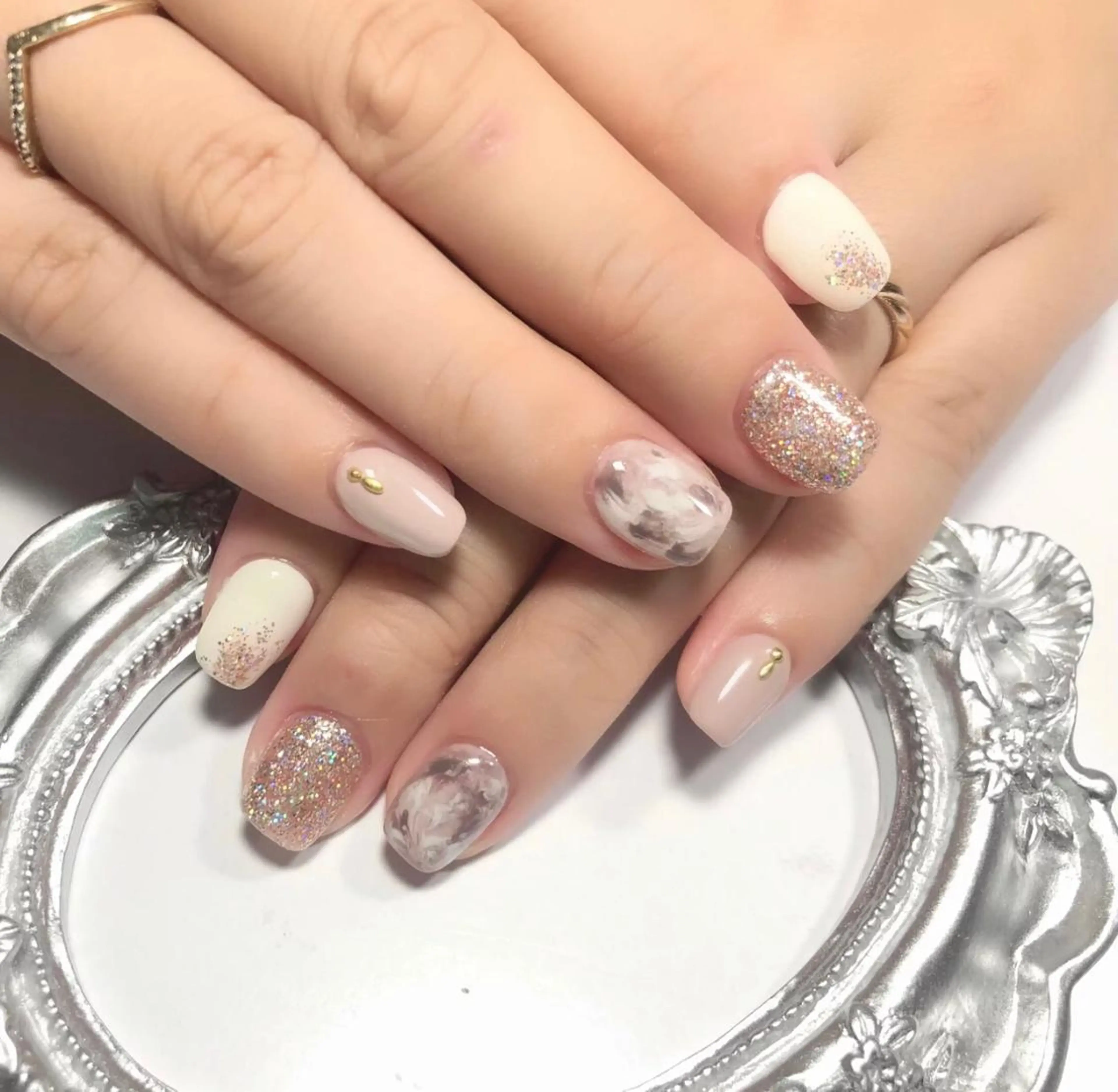 ショート ネイル 🦋Kiyomi. 🦋のネイルデザイン