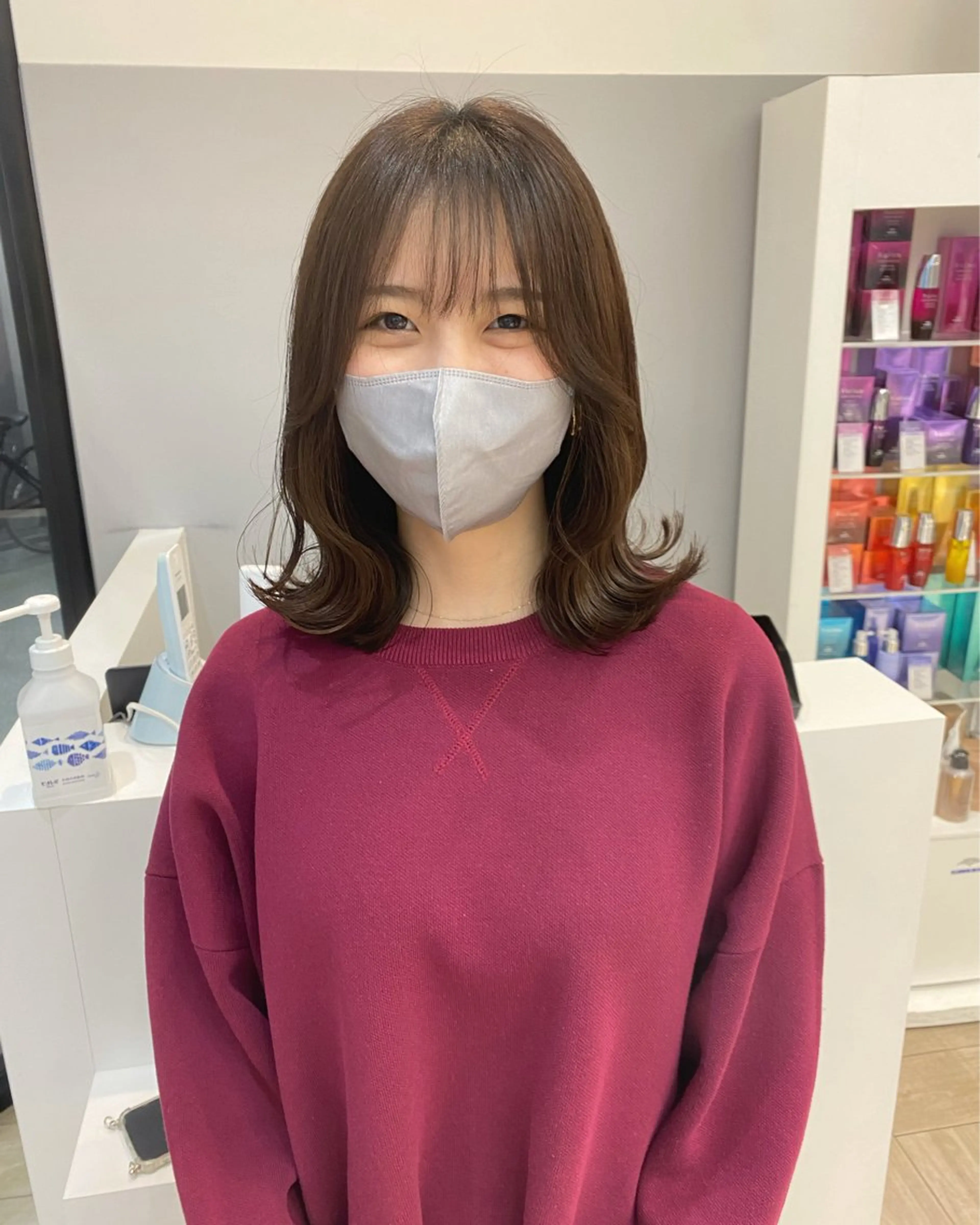 ミディアム カラー 広島/わかな/ヘア セット/オリーブのヘアスタイル