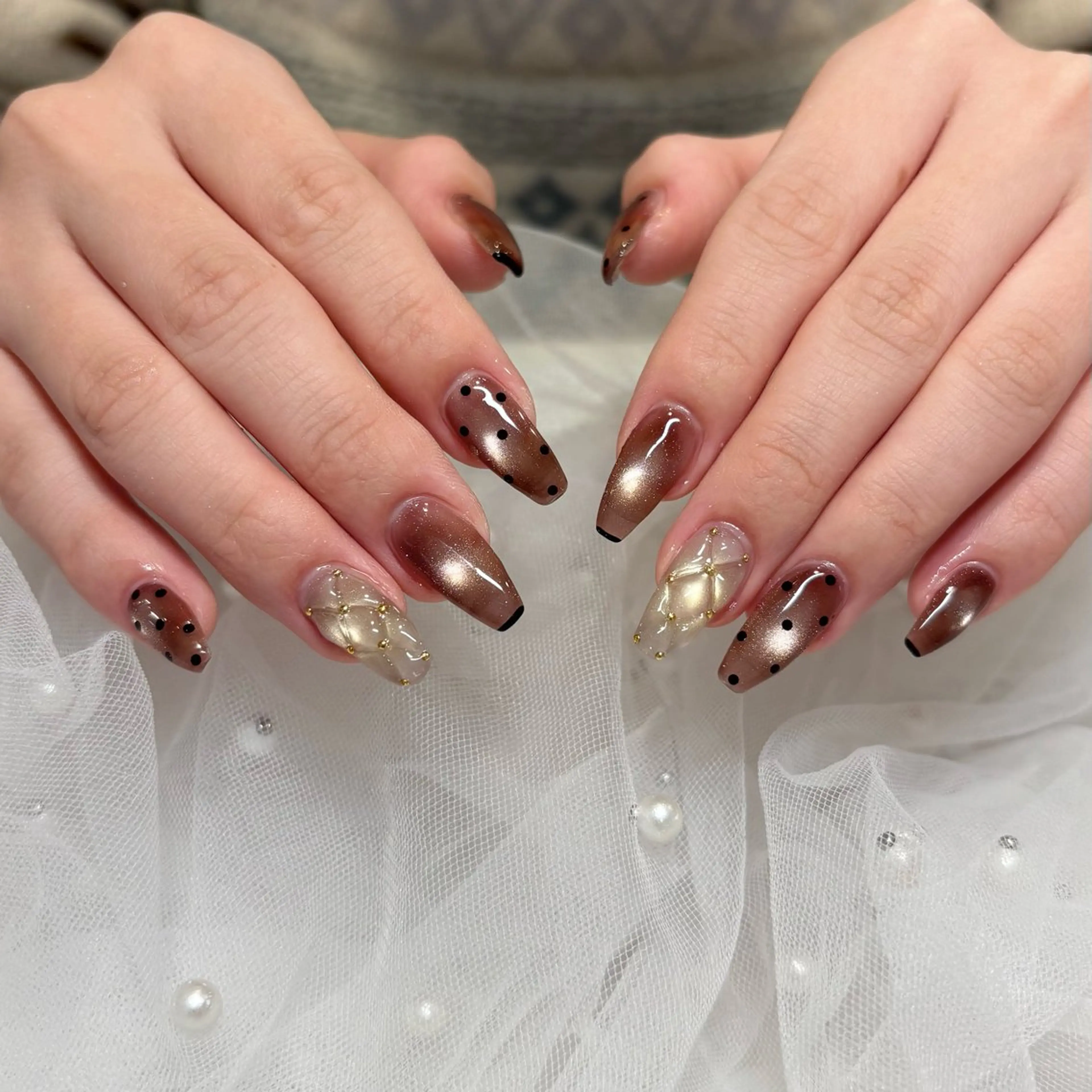 ネイル マグネットネイル マグネットワンカラー ワンカラーネイル ハンドネイル 荒巻 めいのネイルデザイン