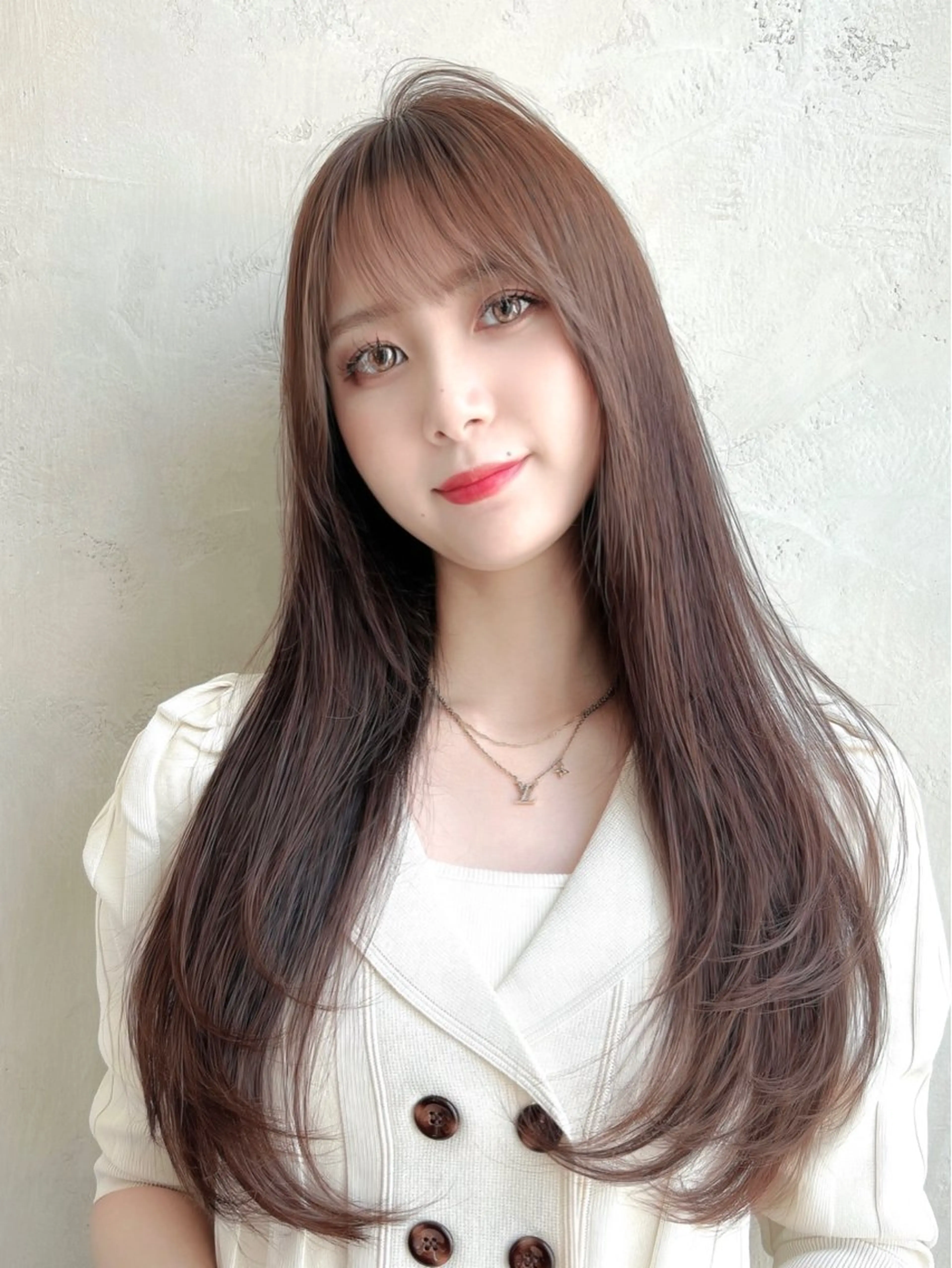 ロング カラー パーマ カット ヘアカラー トリートメント 新宿✨顔周りカット 韓国ヘア/坂本亜裟海のヘアスタイル