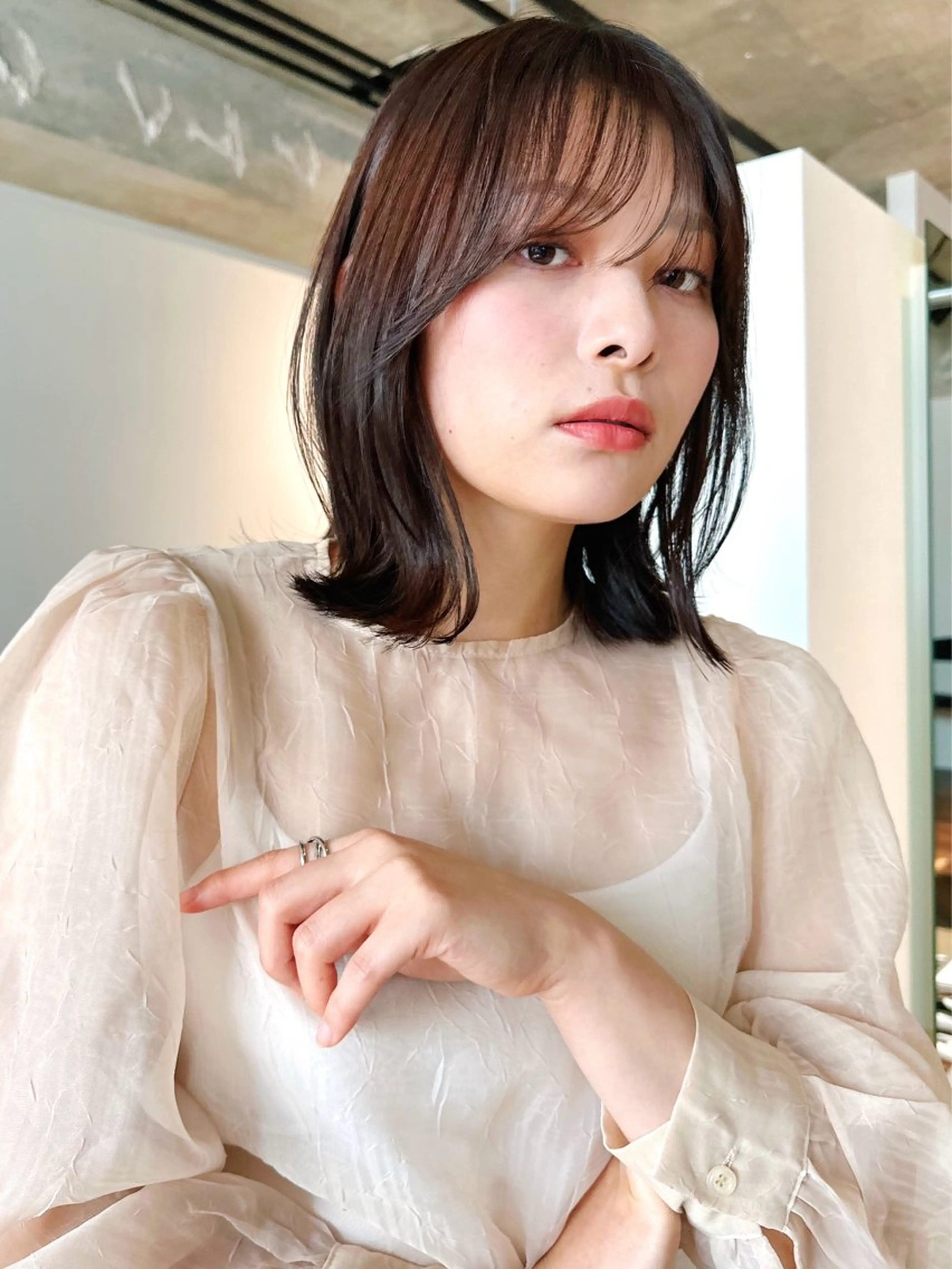 ショート カラー パーマ 🫧小顔×似合わせ× 透明感カラー🫧のヘアスタイル