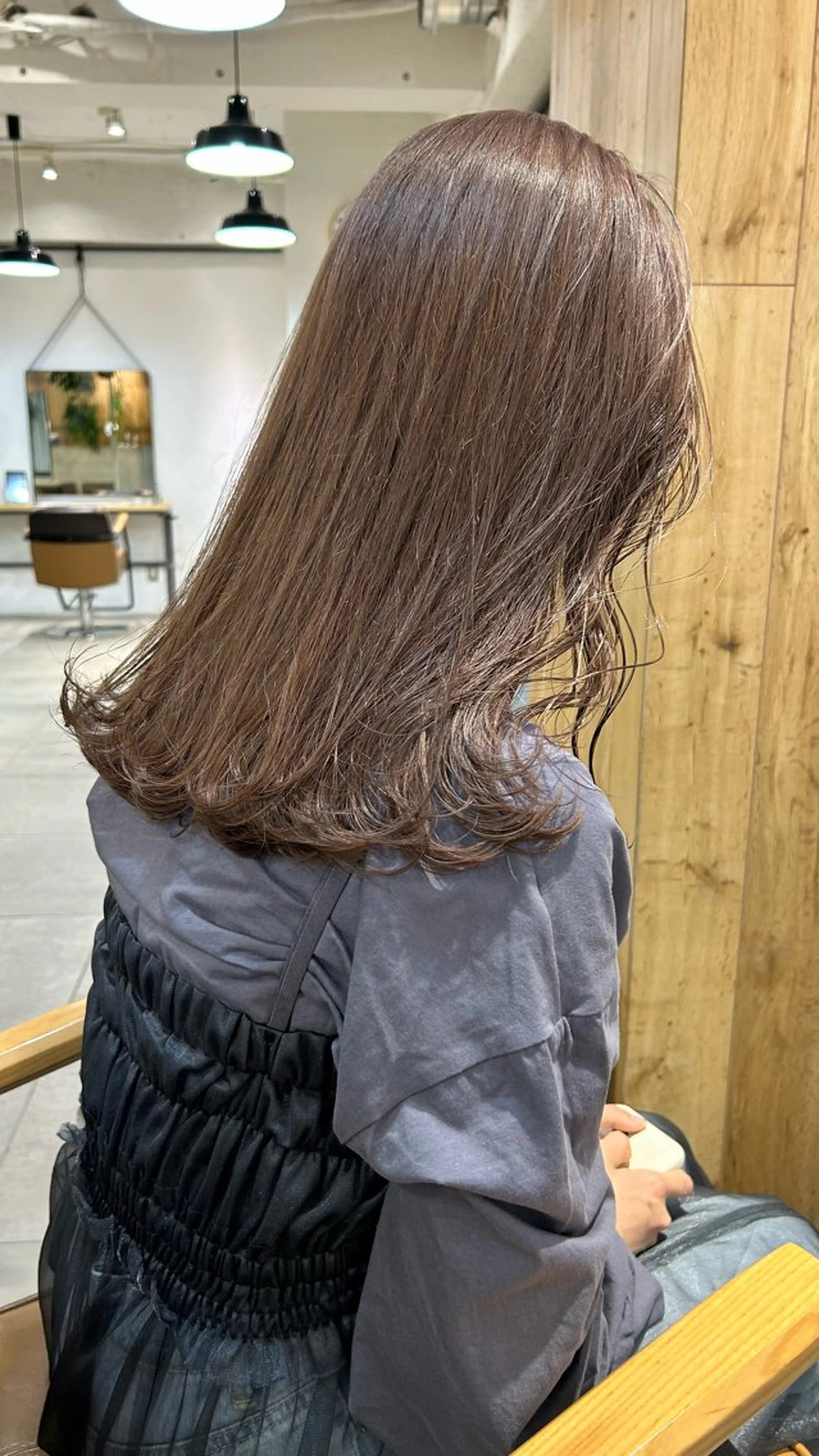 ミディアム カラー ヘアカラー トリートメント じゅわっと暖色カラー 🍊Moemiのヘアスタイル