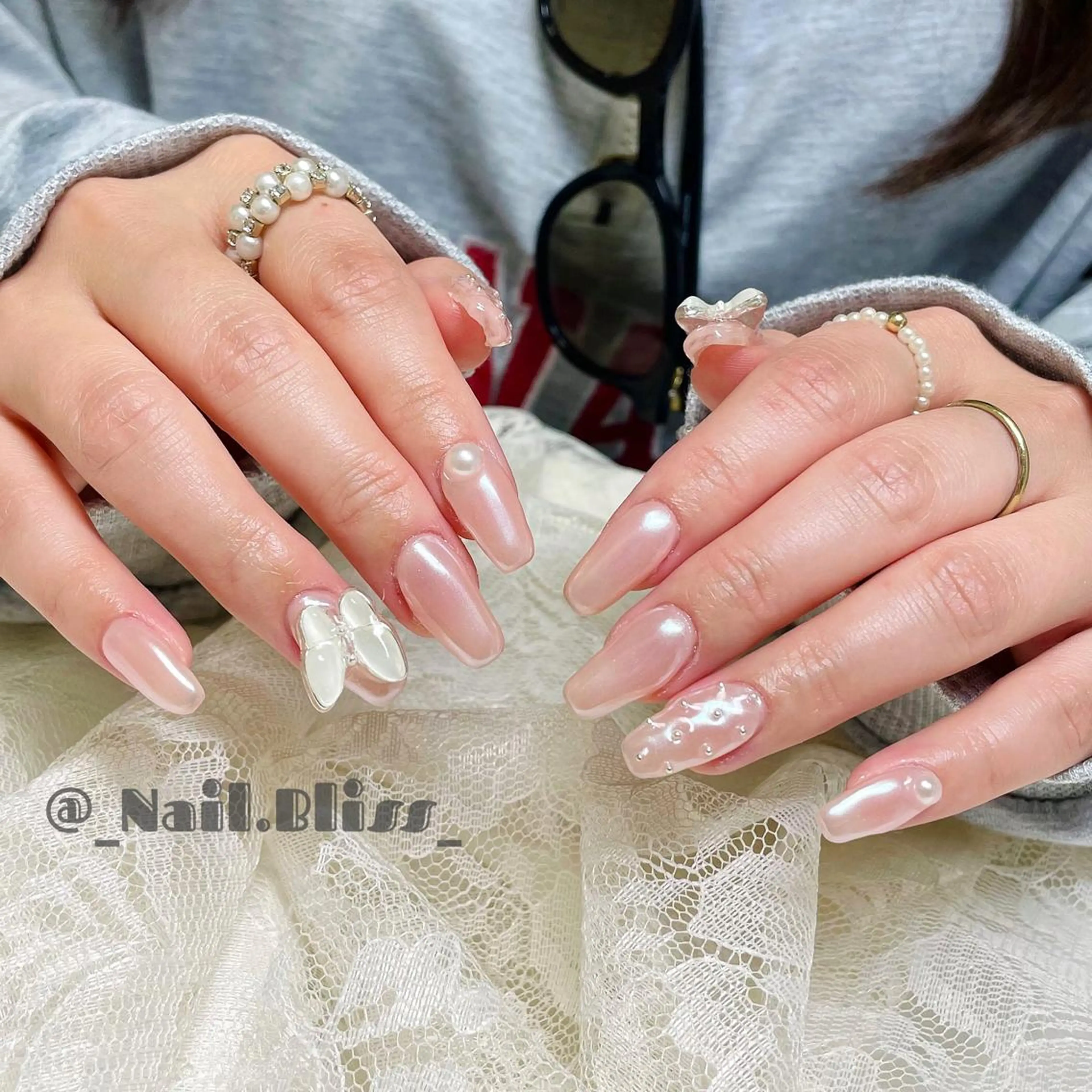 ネイル オーロラネイル ハンドネイル NAIL BLISSのネイルデザイン