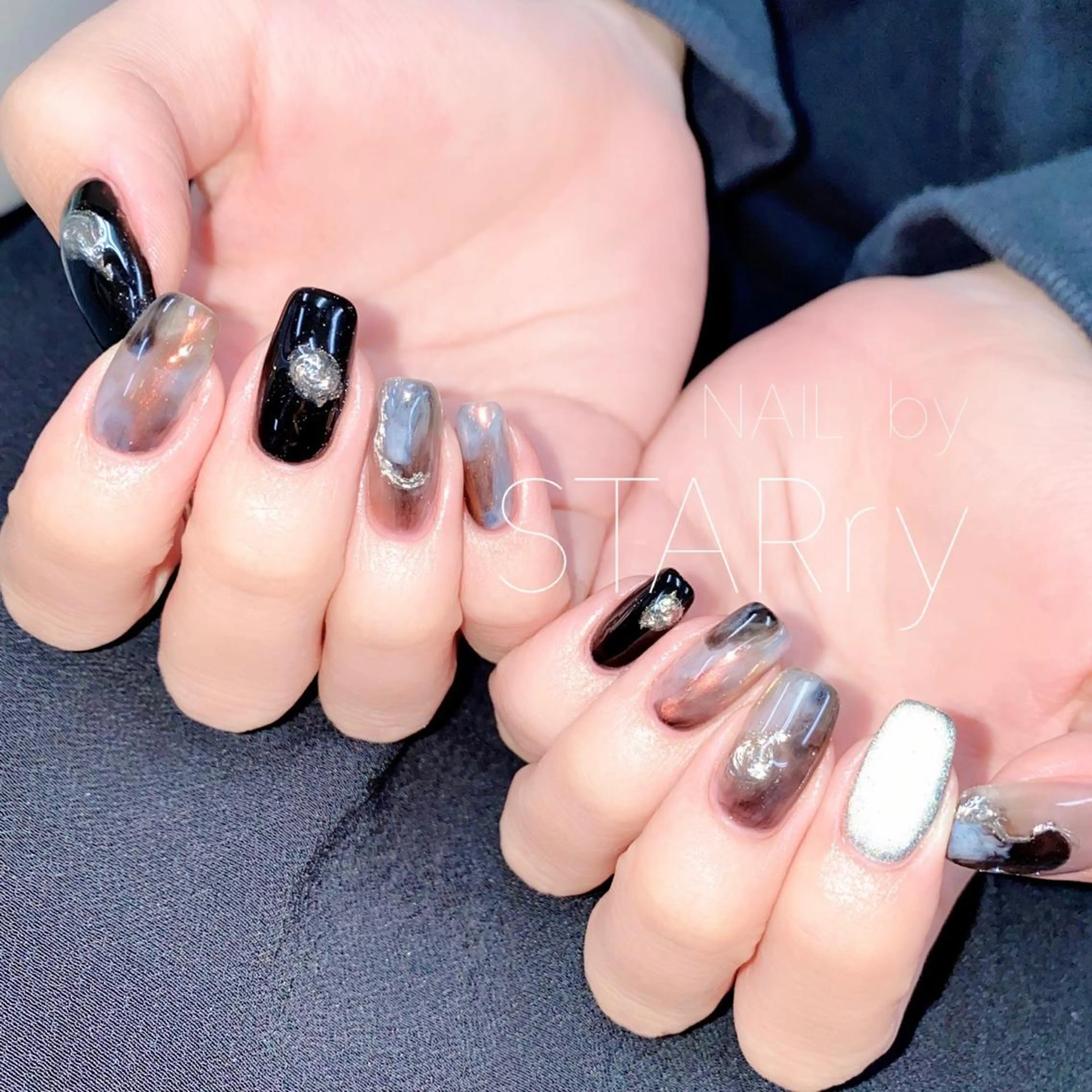 ネイル アートネイル ジェルネイル ニュアンスネイル パラジェル シンプルネイル NAIL by STARry 川口のネイルデザイン