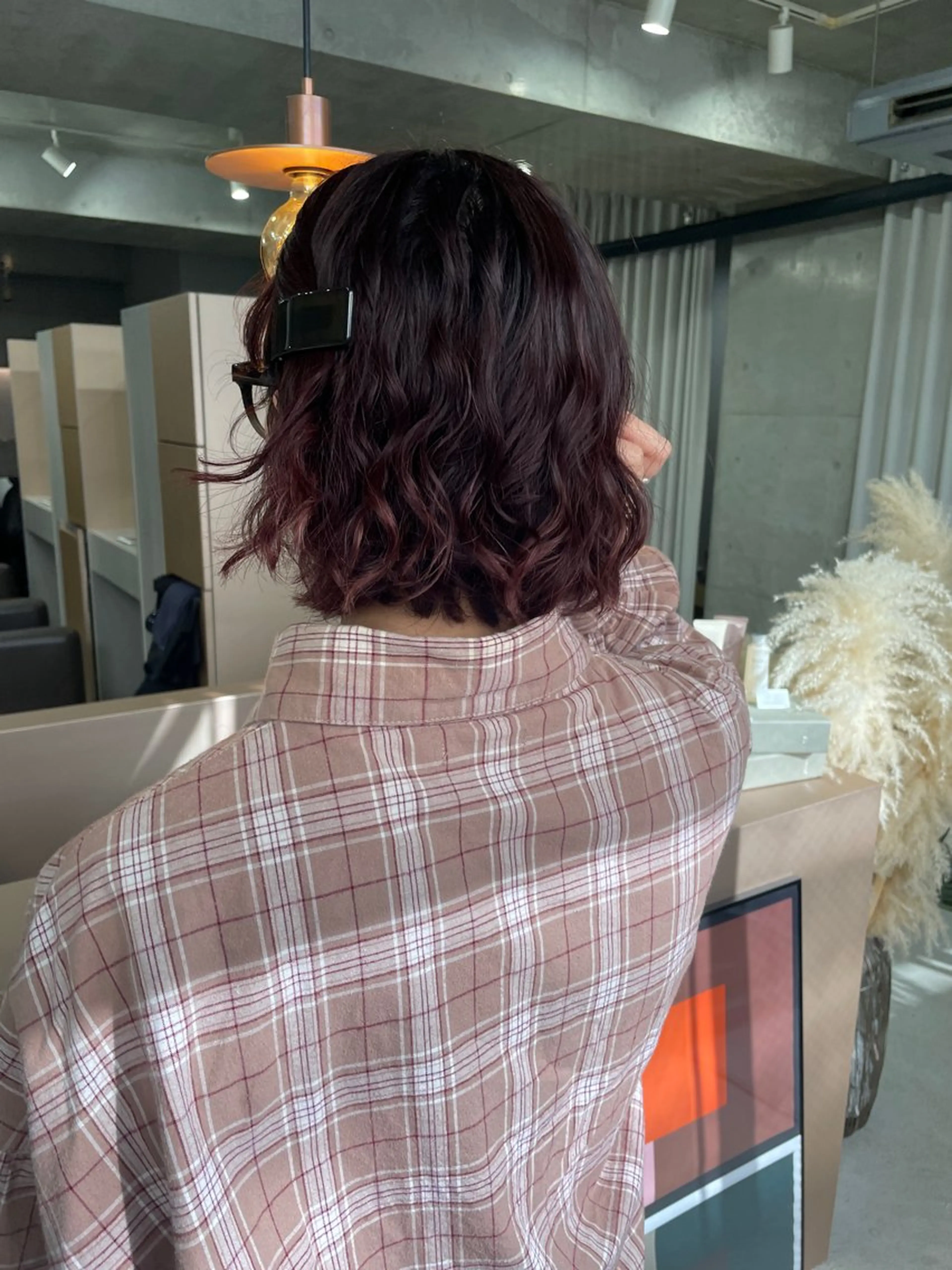 ミディアム カラー パーマ カット ヘアカラー トリートメント 表参道/髪質改善・ 透明感 colorのヘアスタイル