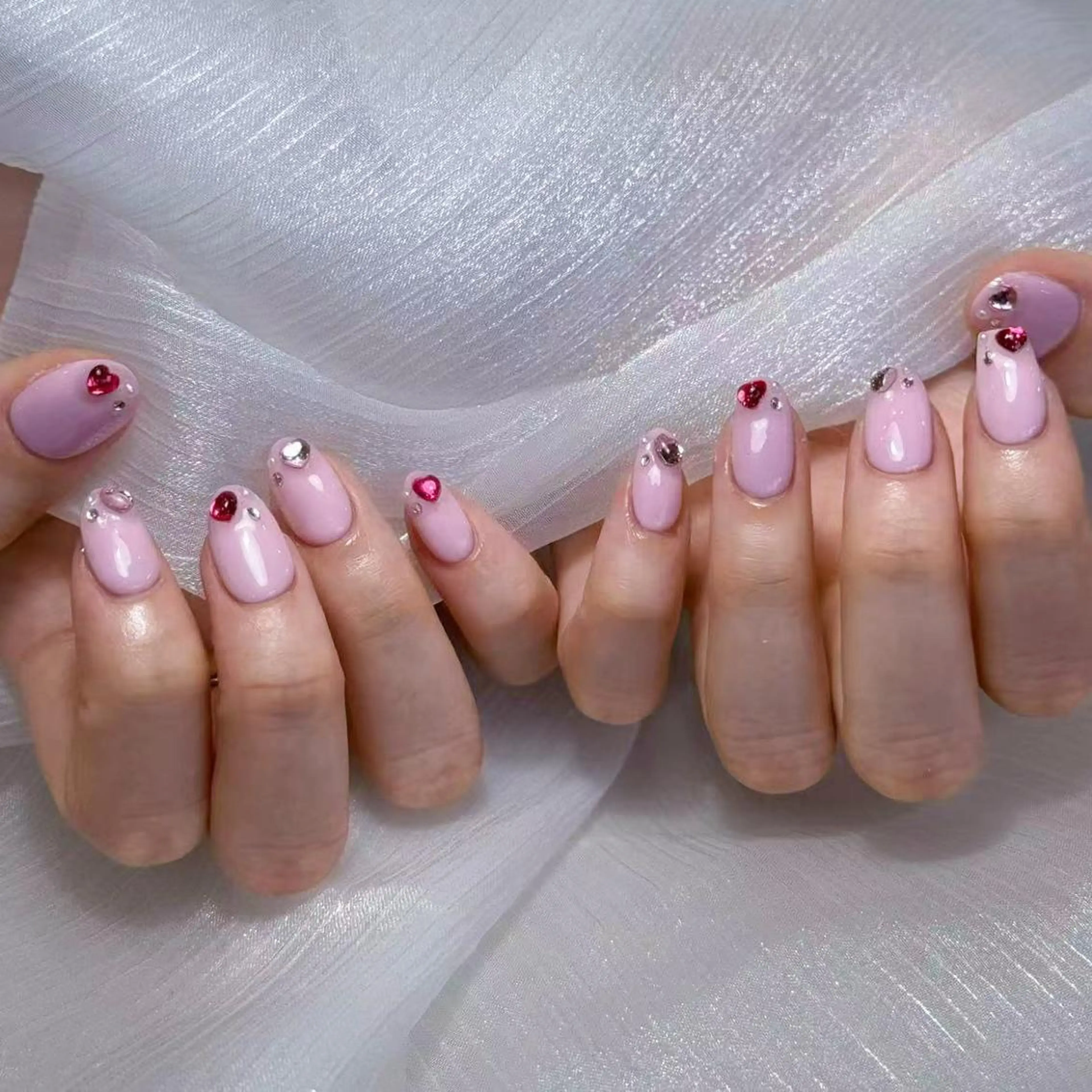 ネイル アートネイル オーロラネイル フラッシュネイル ガーリー キラキラネイル DIAMOND NailStudioのネイルデザイン