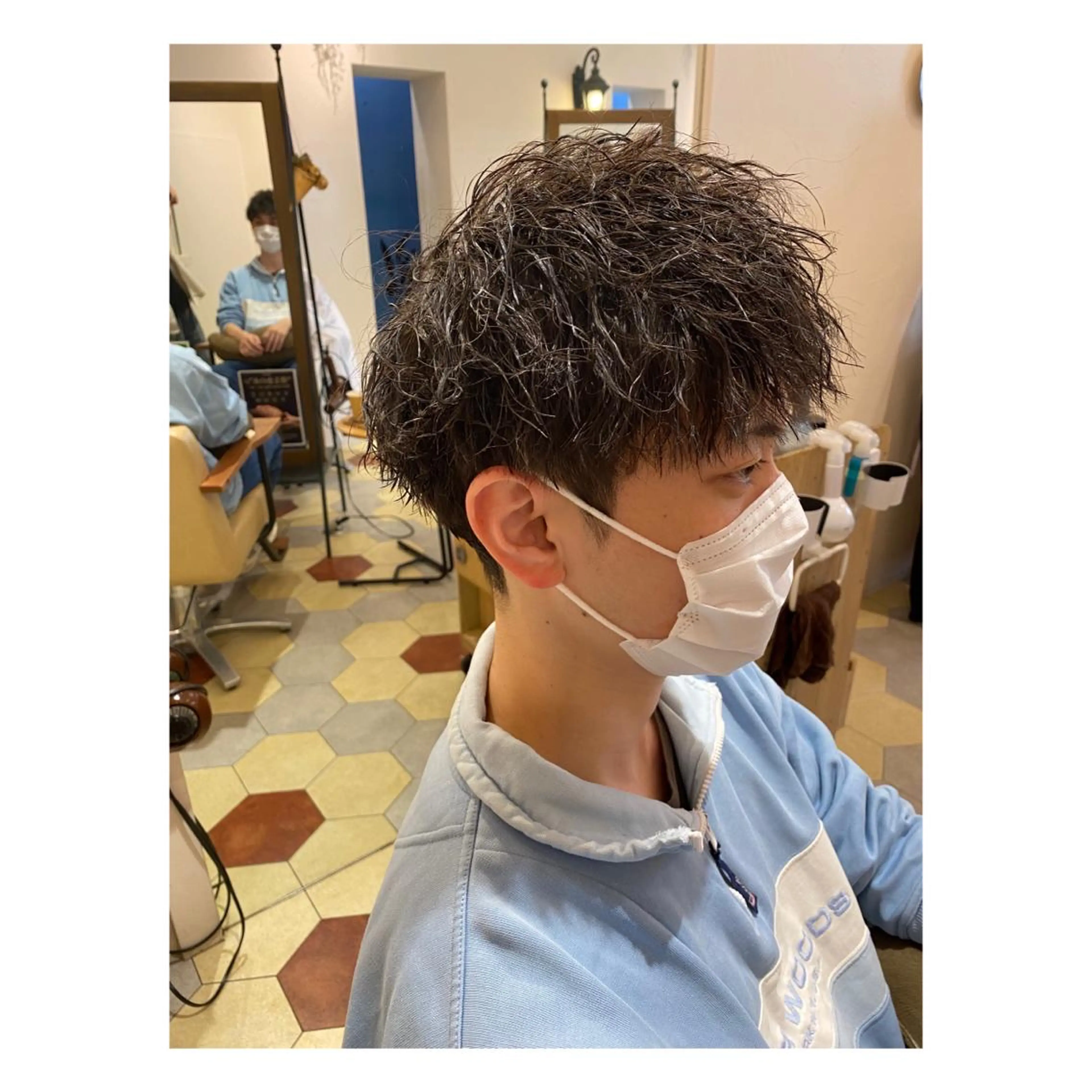 パーマ メンズ カット パーマ 菊池大一 溝の口パーマのヘアスタイル