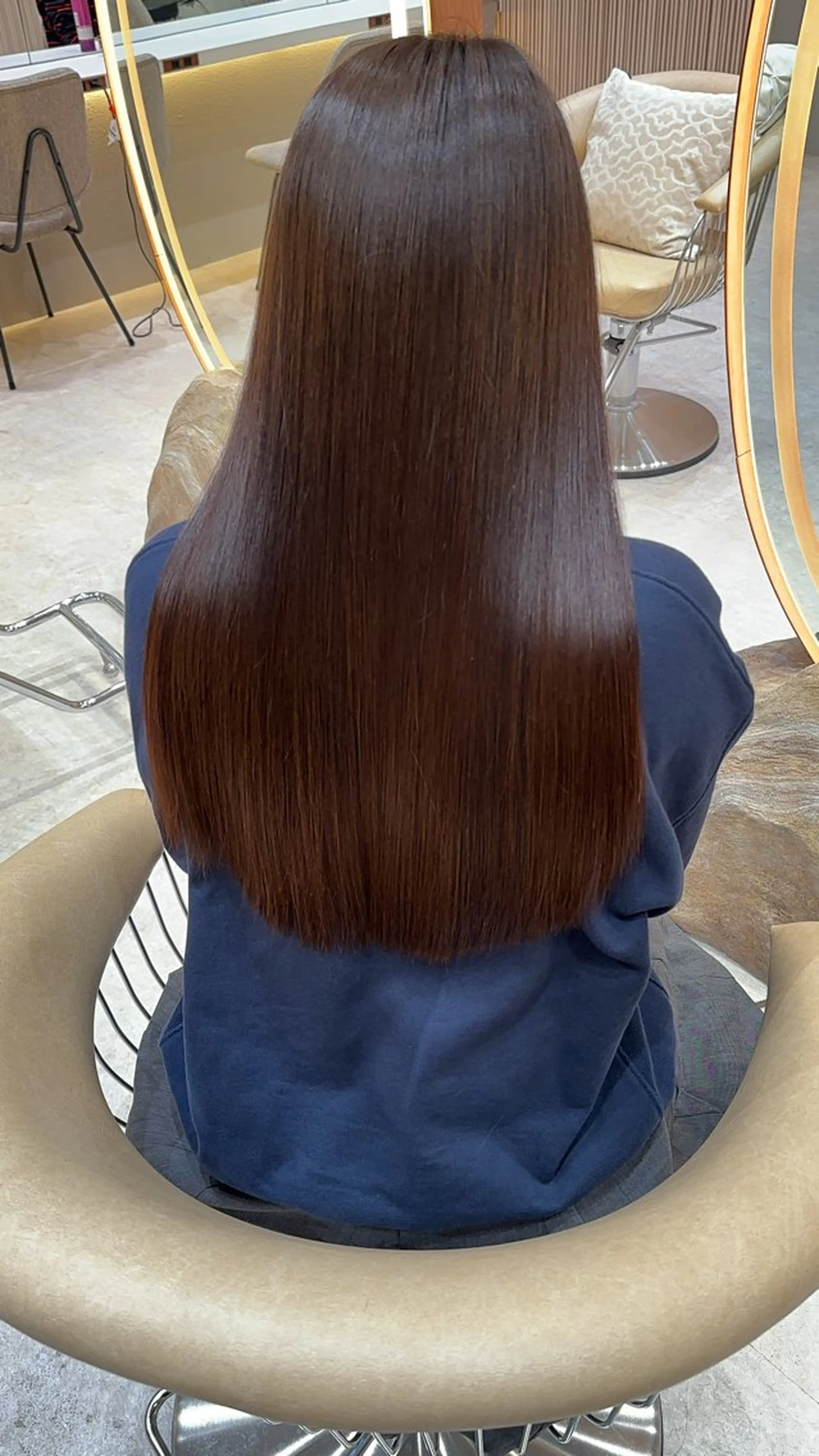 セミロング カラー カット ヘアカラー 縮毛矯正 レイヤー❣️縮毛矯正 川村利幸のヘアスタイル