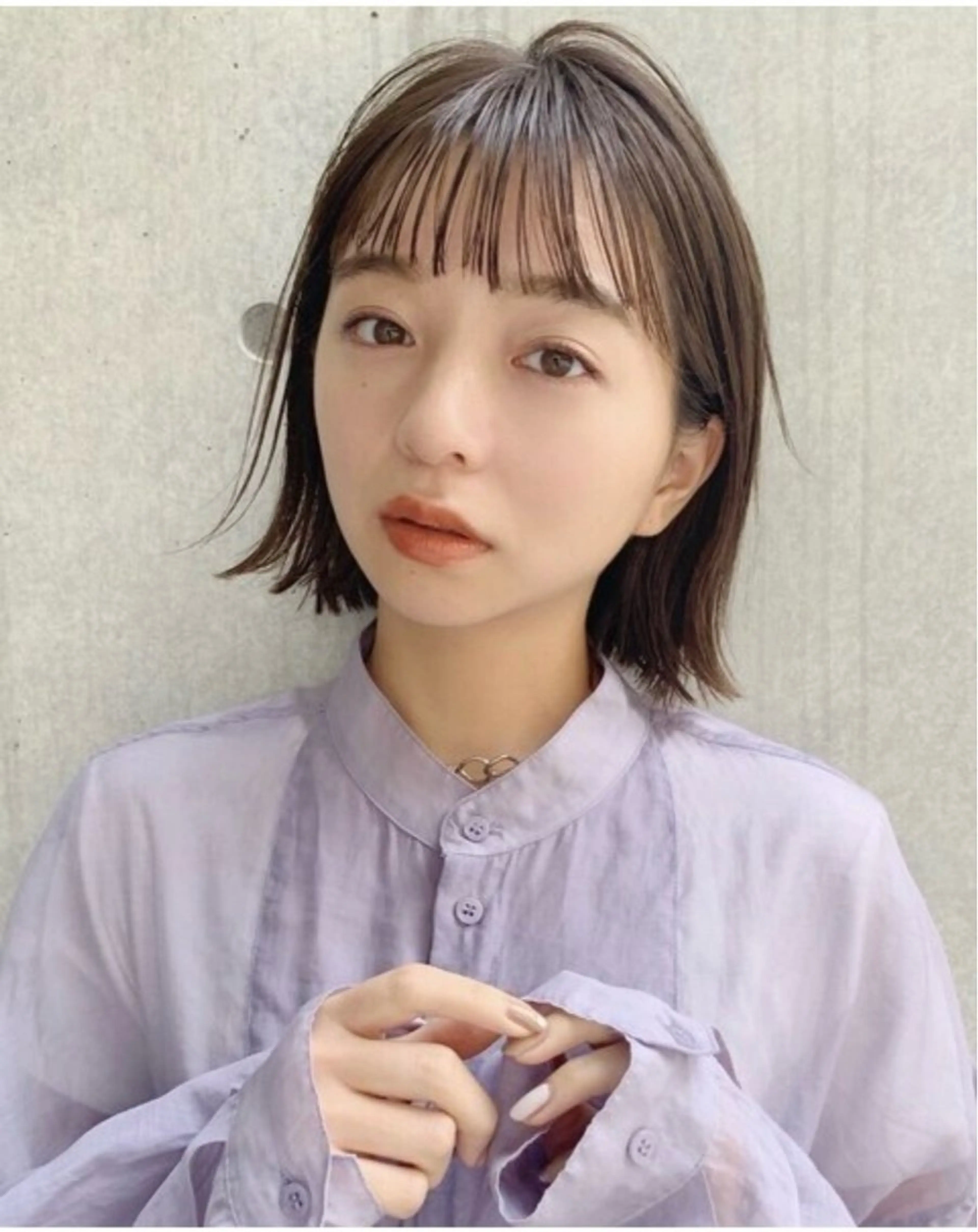 ショート シースルーバング 外ハネヘア 【Belle】 川口開世 cutのヘアスタイル