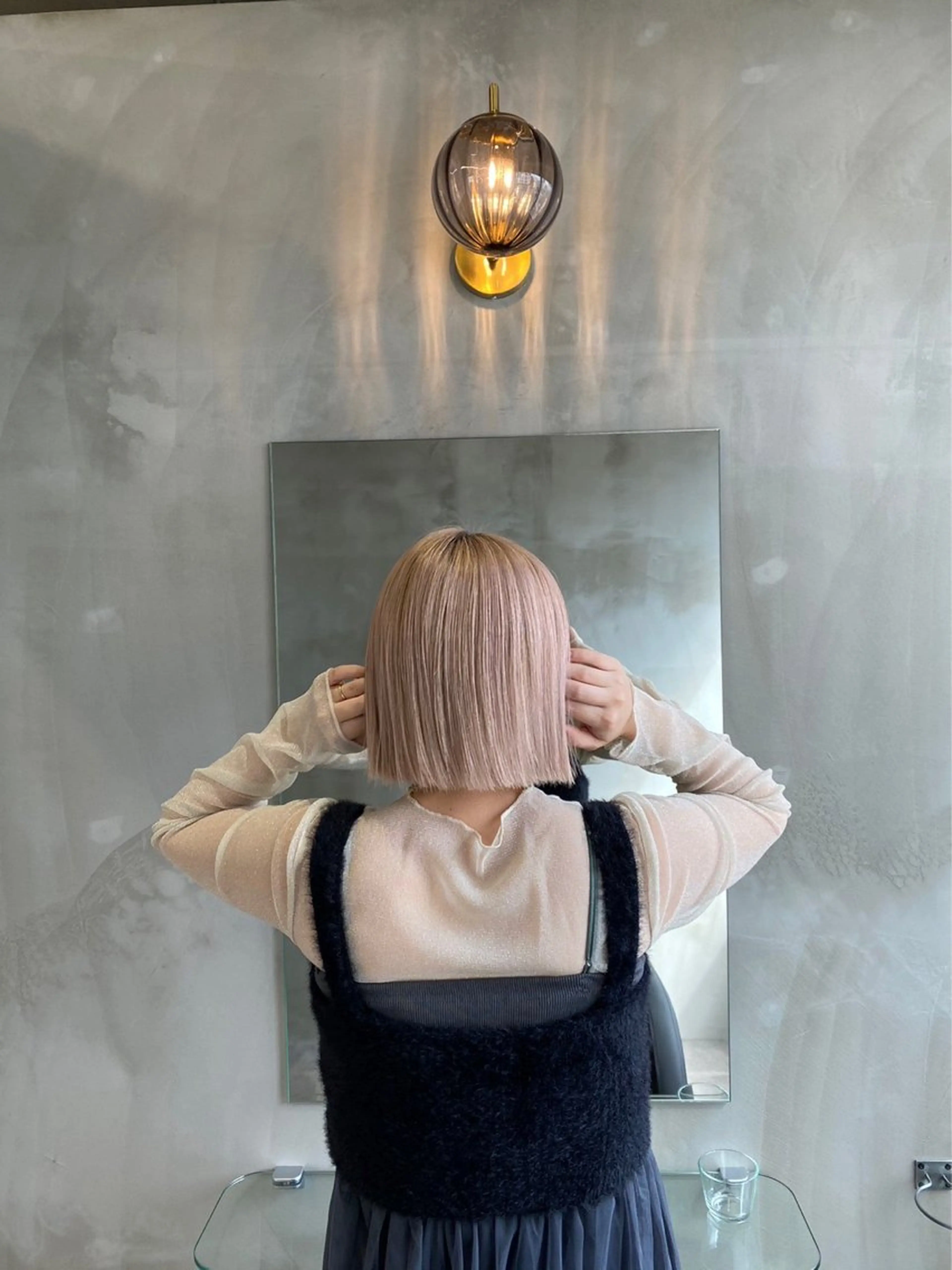 ショート カラー 韓国レイヤー/髪質 改善/縮毛🤍吉田のヘアスタイル