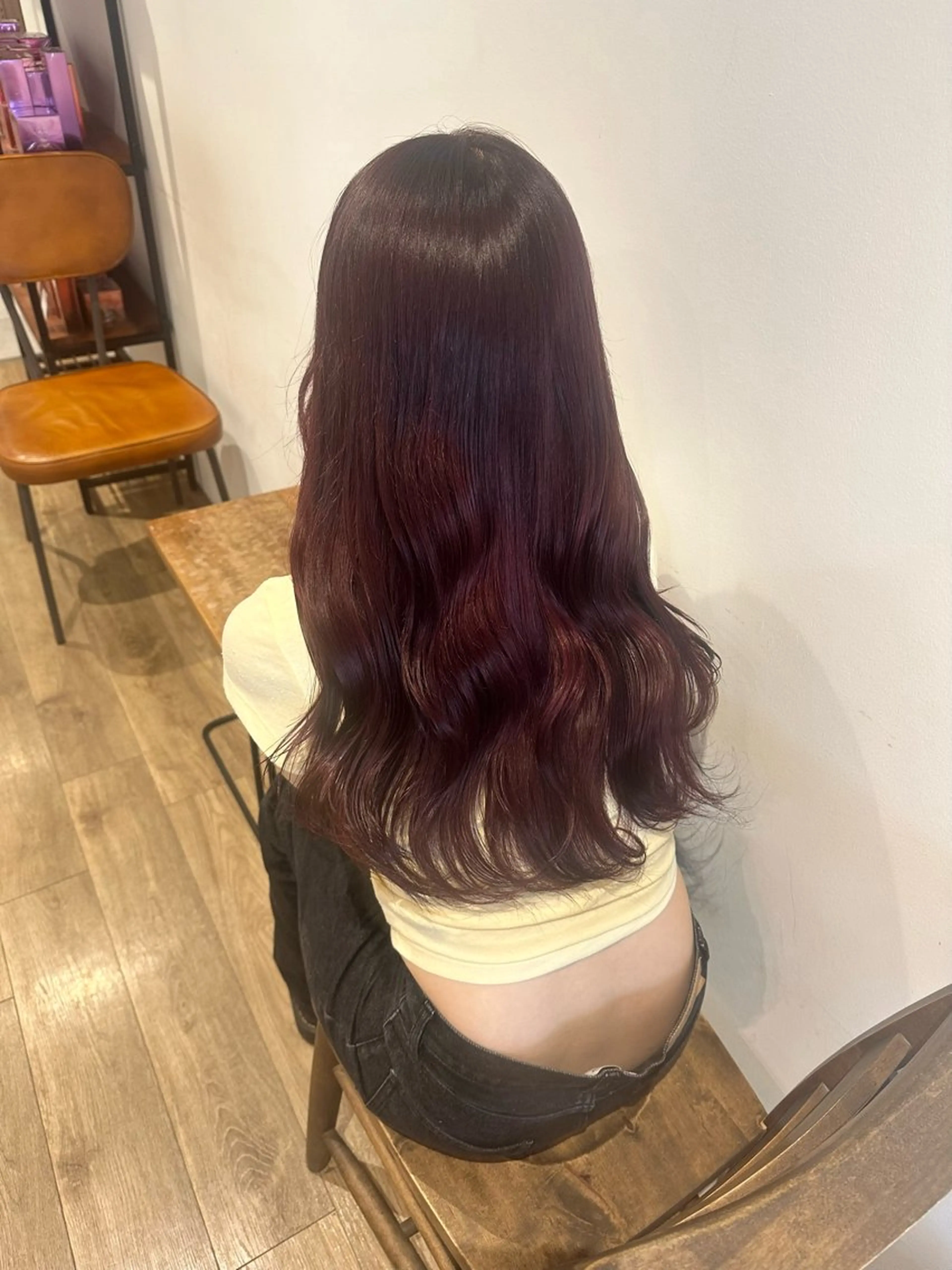 ロング カラー ヘアアレンジ ヘアカラー トリートメント Himawari♡ 柔らかいカラーのヘアスタイル